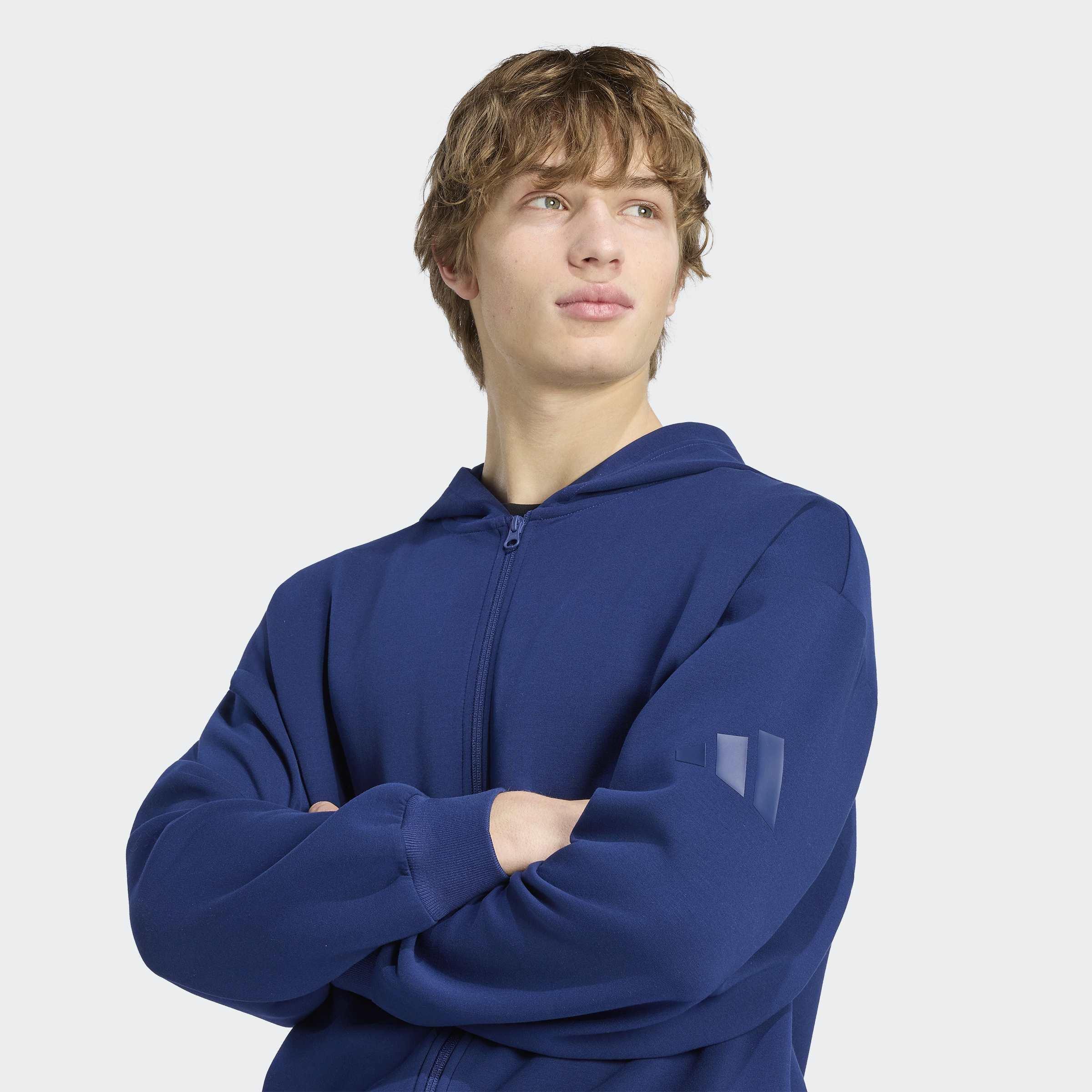 Soft Lux Full-Zip Hoodie, Blue, A701_ONE, large image number 3