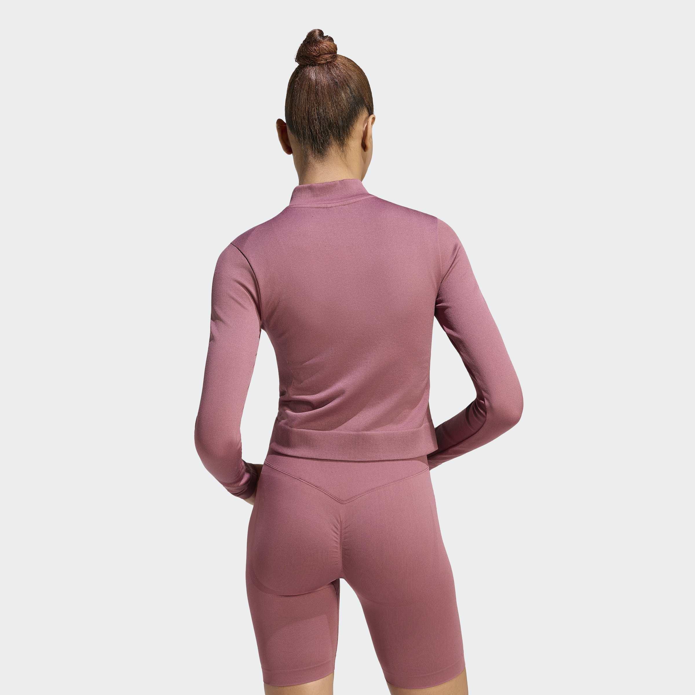 Essentials Seamless Tracktop, Burgundy