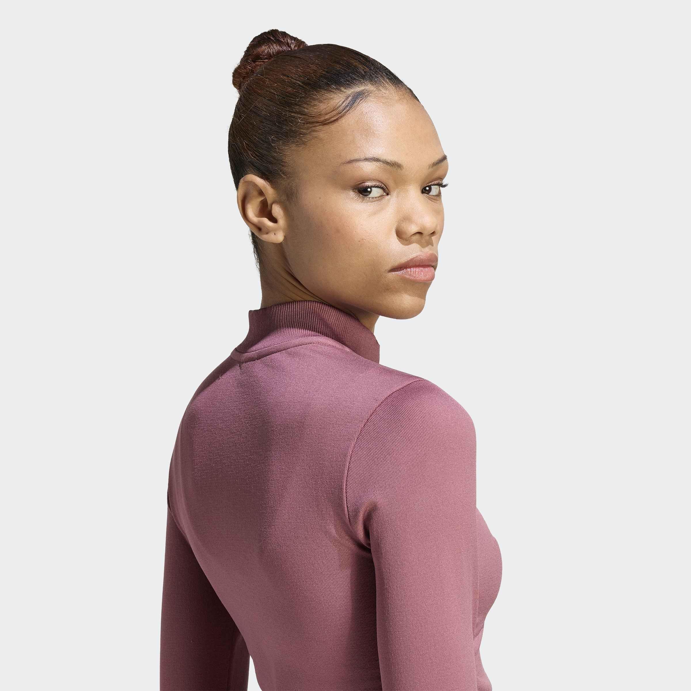 Essentials Seamless Tracktop, Burgundy, A701_ONE, large image number 2