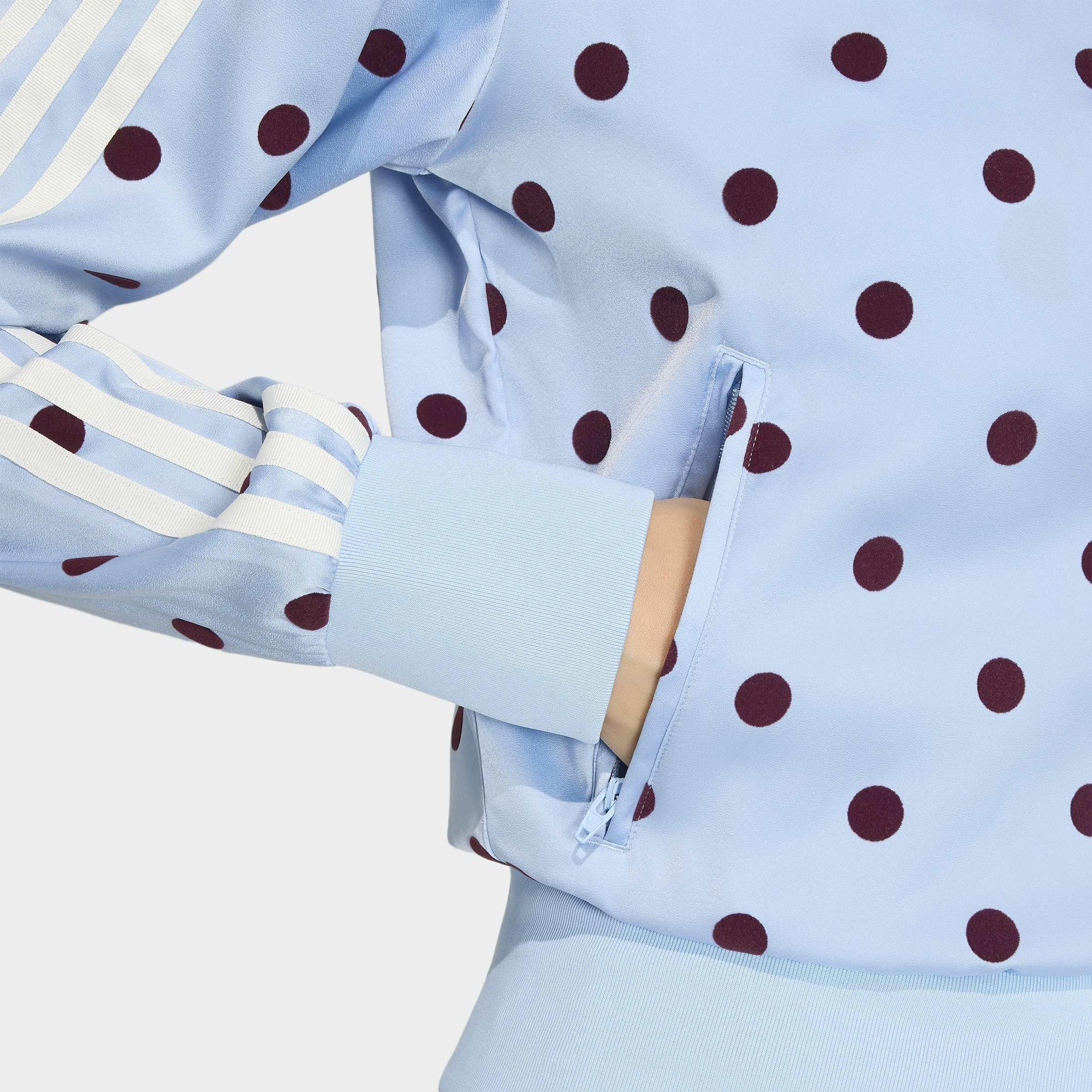 Satin Polka Dots Tt Track Top, Blue, A701_ONE, large image number 2