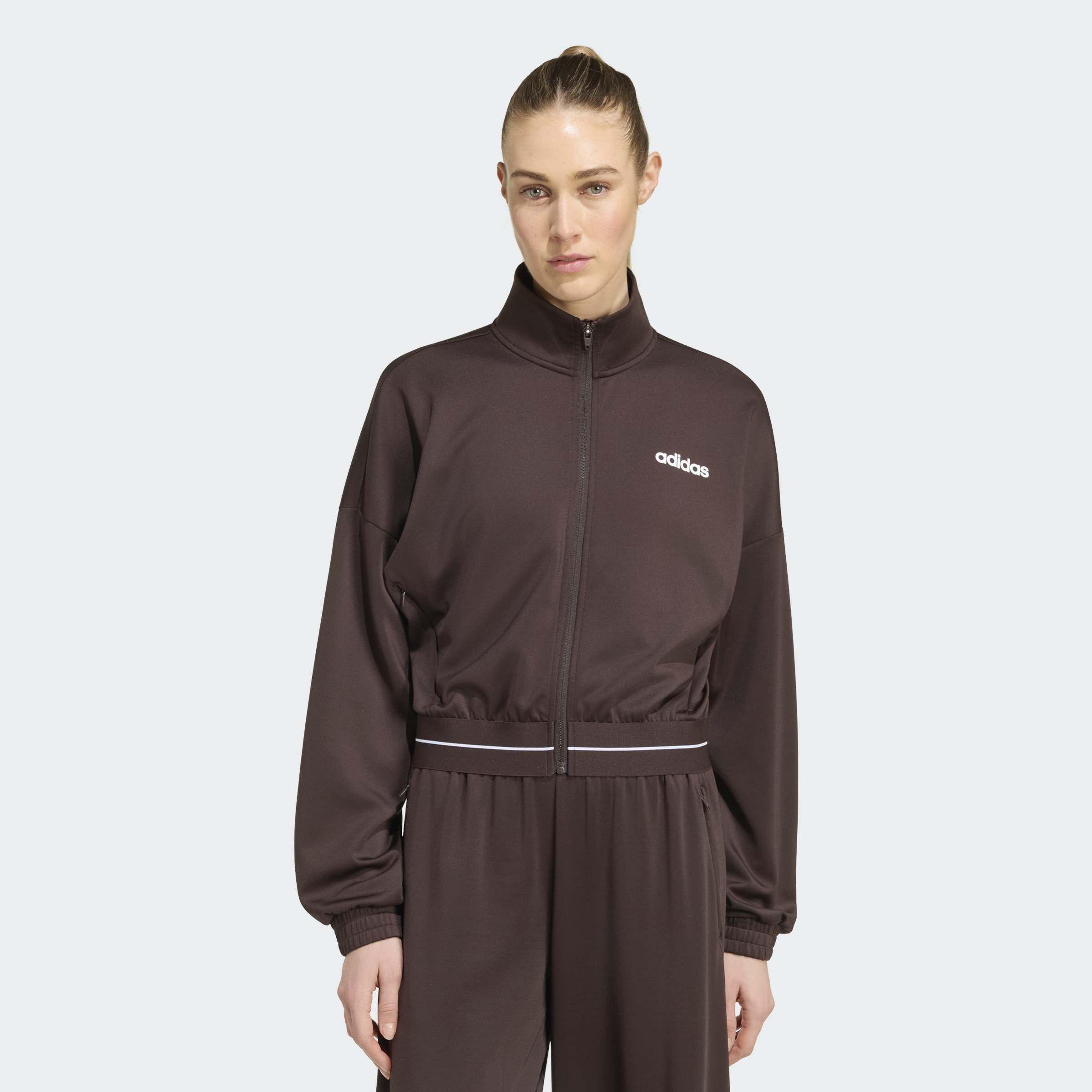 Hyperglam Cropped Track Top, Brown, A701_ONE, large image number 5