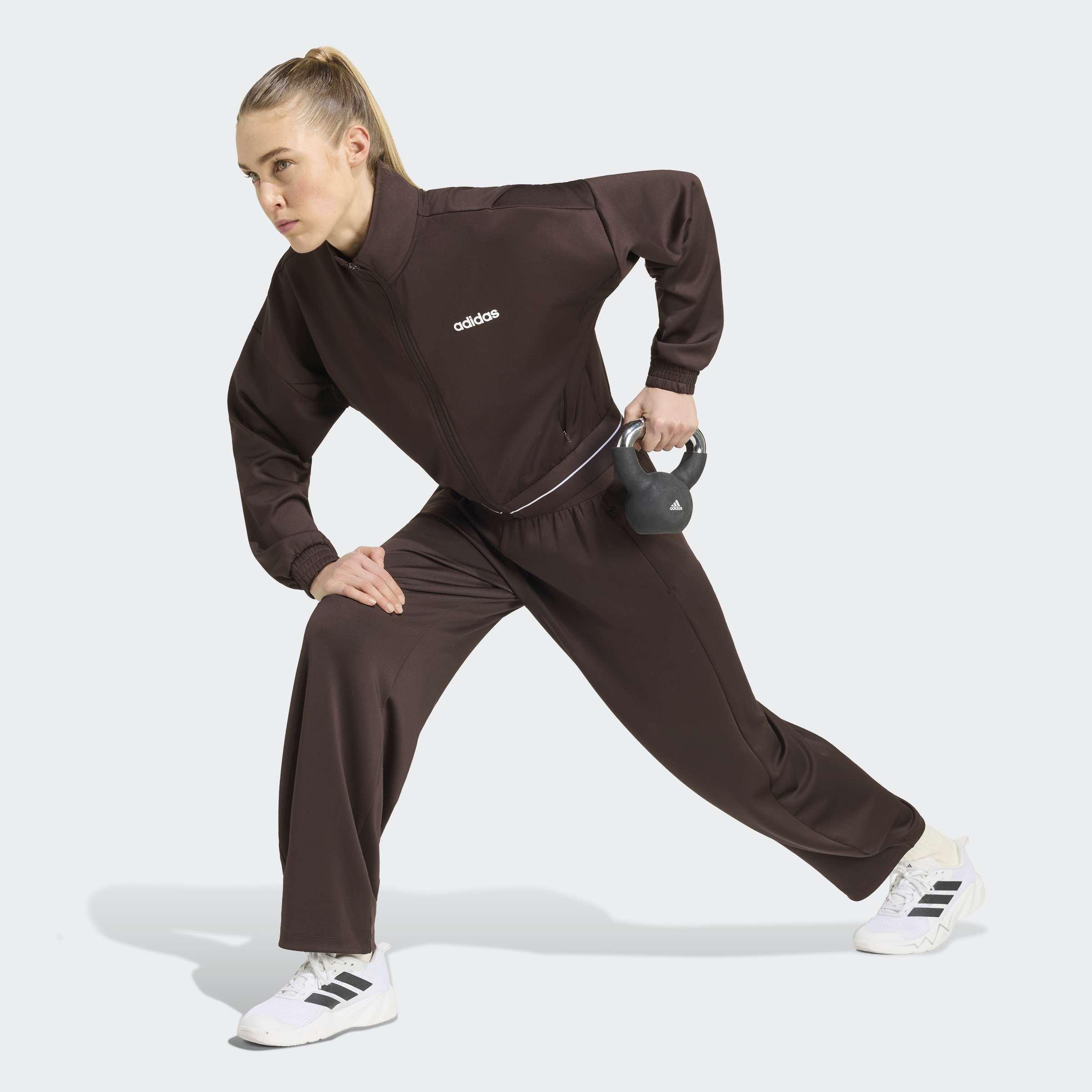 Hyperglam Cropped Track Top, Brown, A701_ONE, large image number 6