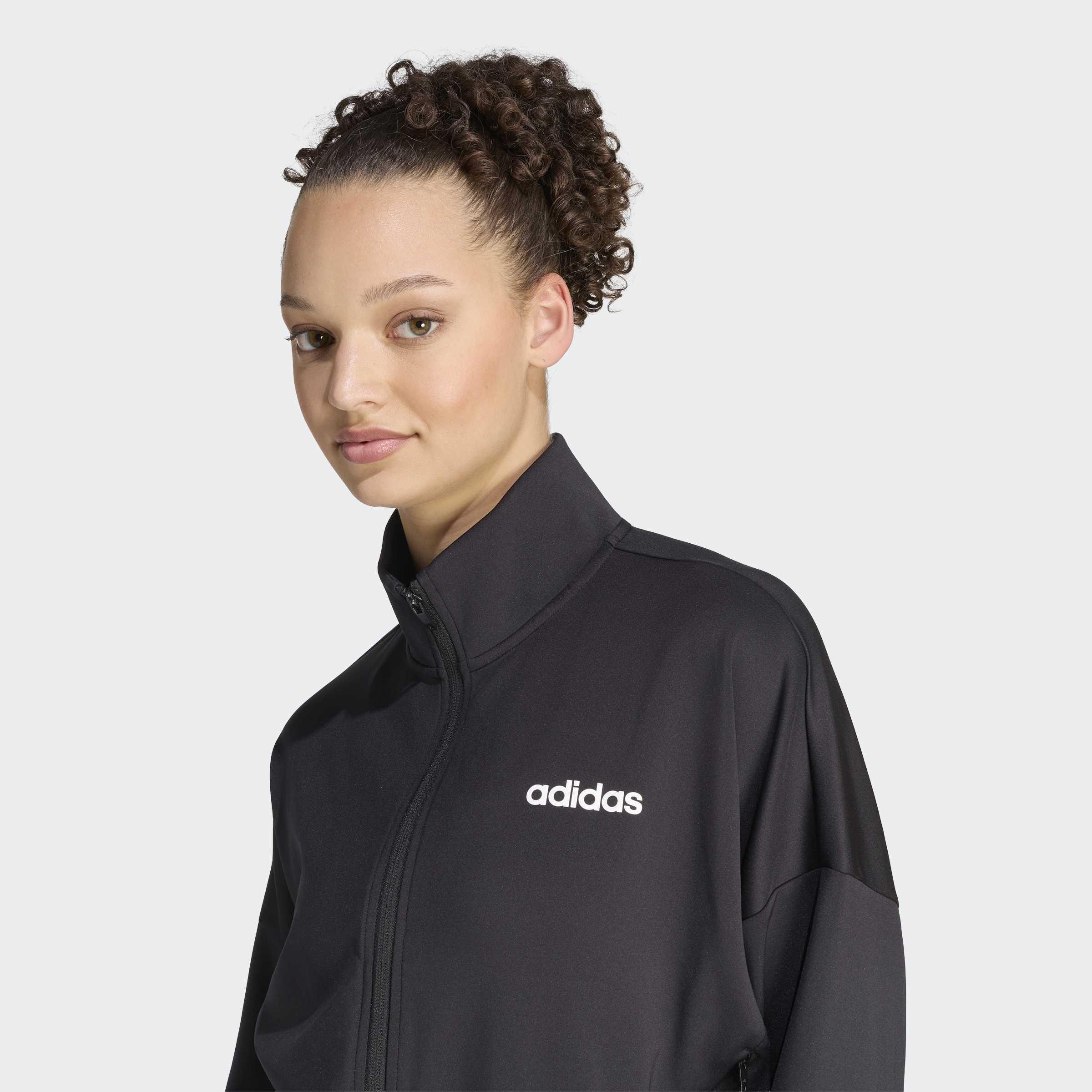 Hyperglam Cropped Track Top, Black, A701_ONE, large image number 3