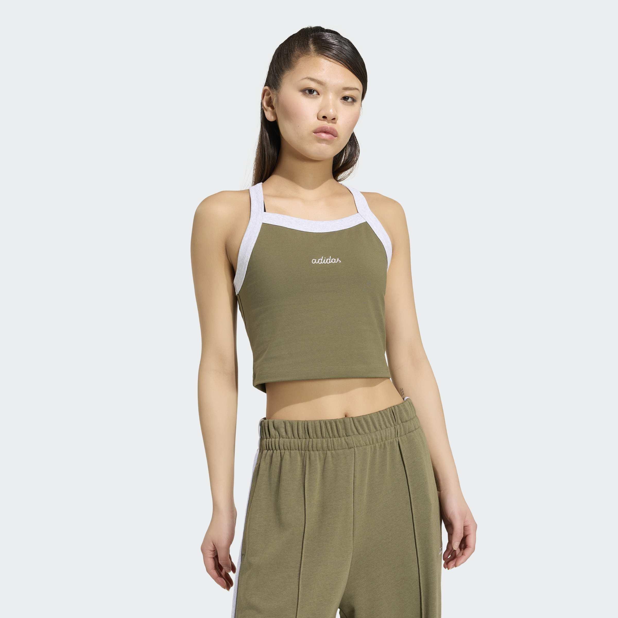Seasonal Essentials Colourpop Tank with Embroidered Graphic, Green, A701_ONE, large image number 5