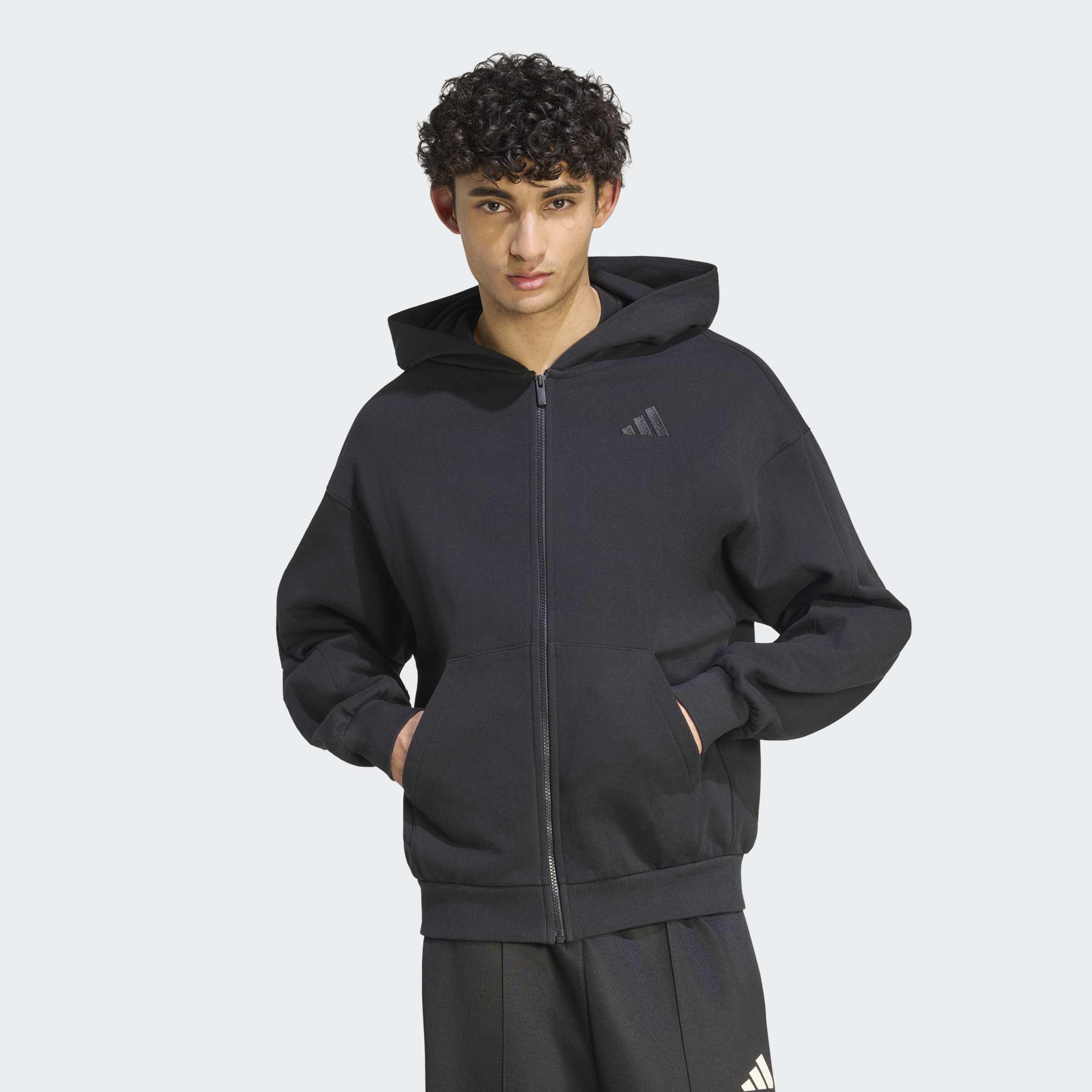 adidas Kit Small Logo Full-Zip Hoodie, Black, A701_ONE, large image number 5