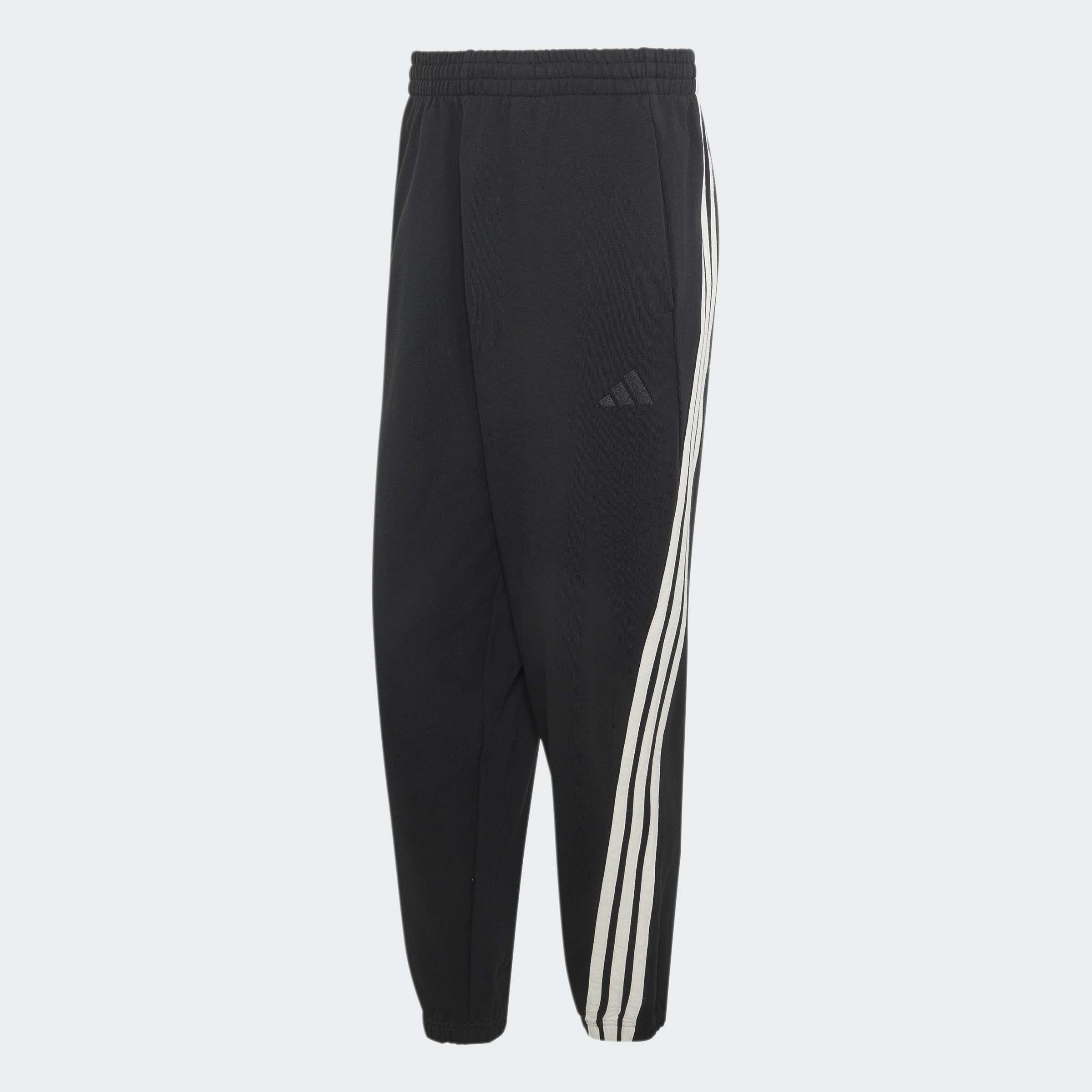 adidas Kit 3-Stripes Regular Cuffed Joggers, Black