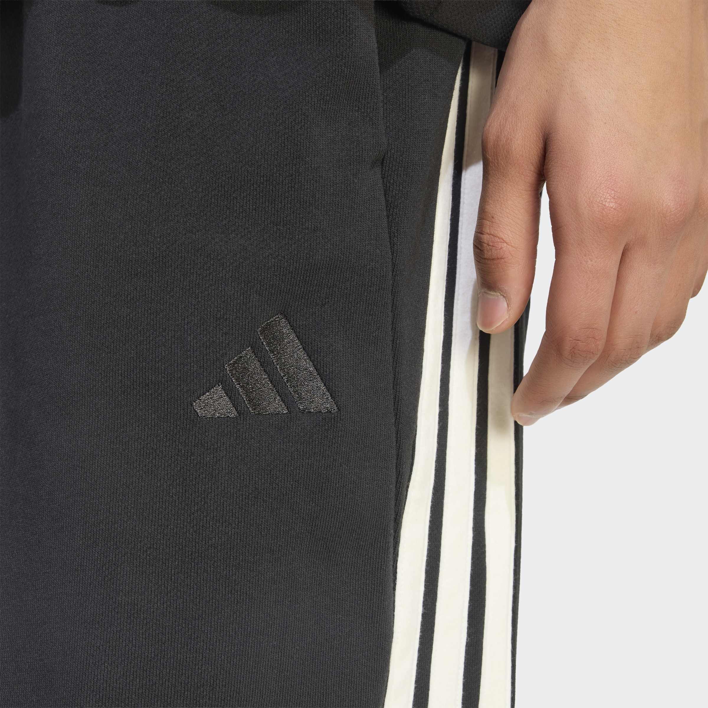 adidas Kit 3-Stripes Regular Cuffed Joggers, Black, A701_ONE, large image number 3