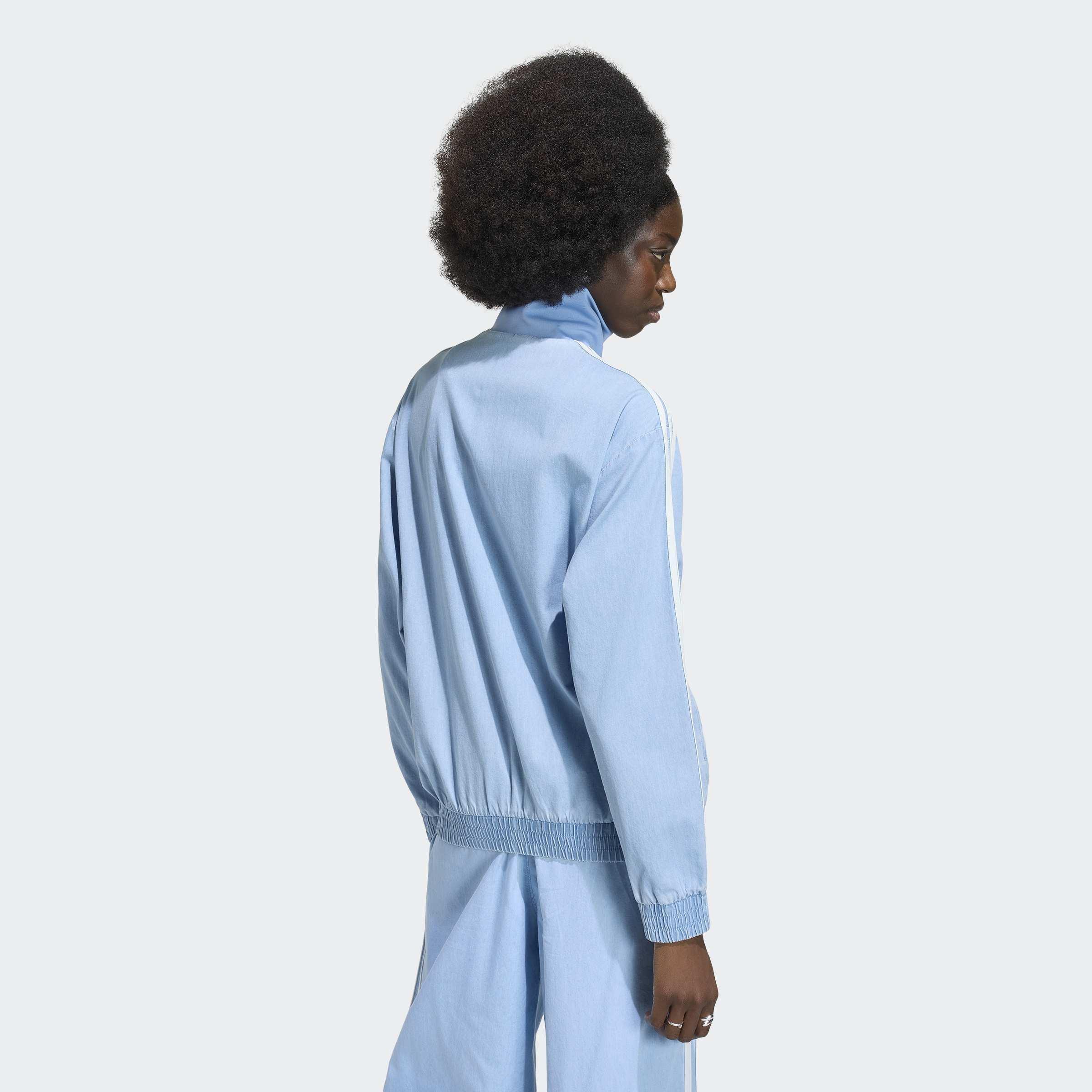 adidas Originals Summer Glow Light Denim Firebird Track Top, Blue