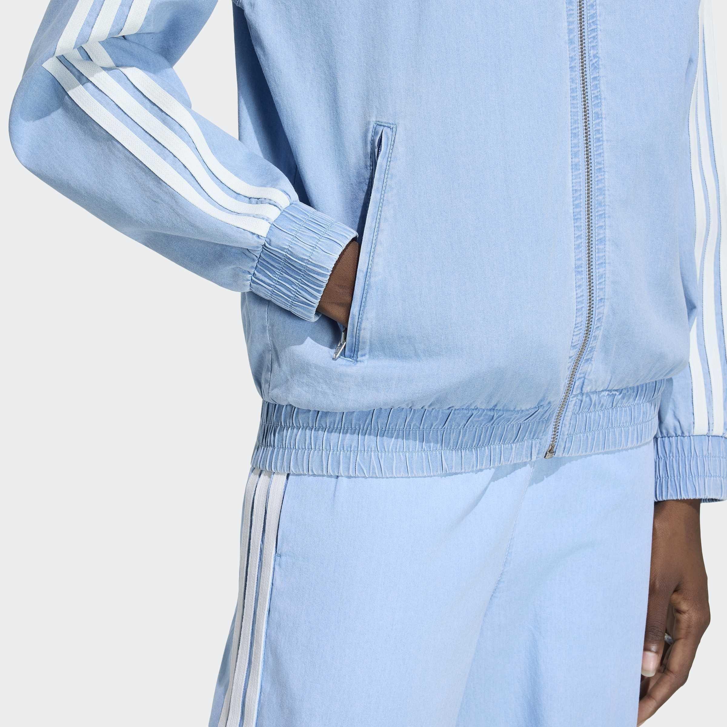 adidas Originals Summer Glow Light Denim Firebird Track Top, Blue, A701_ONE, large image number 2