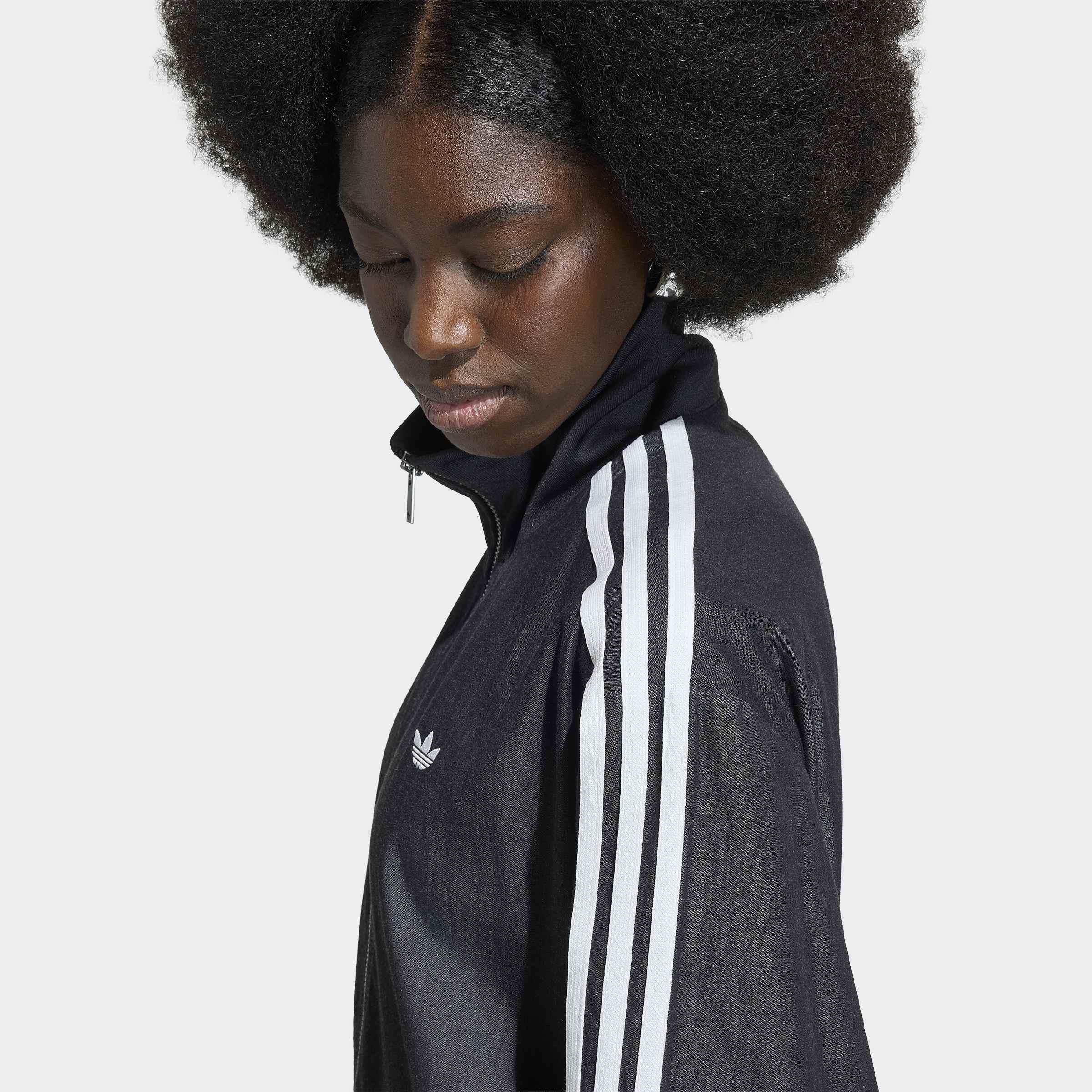 adidas Originals Summer Glow Light Denim Firebird Track Top, Black, A701_ONE, large image number 2