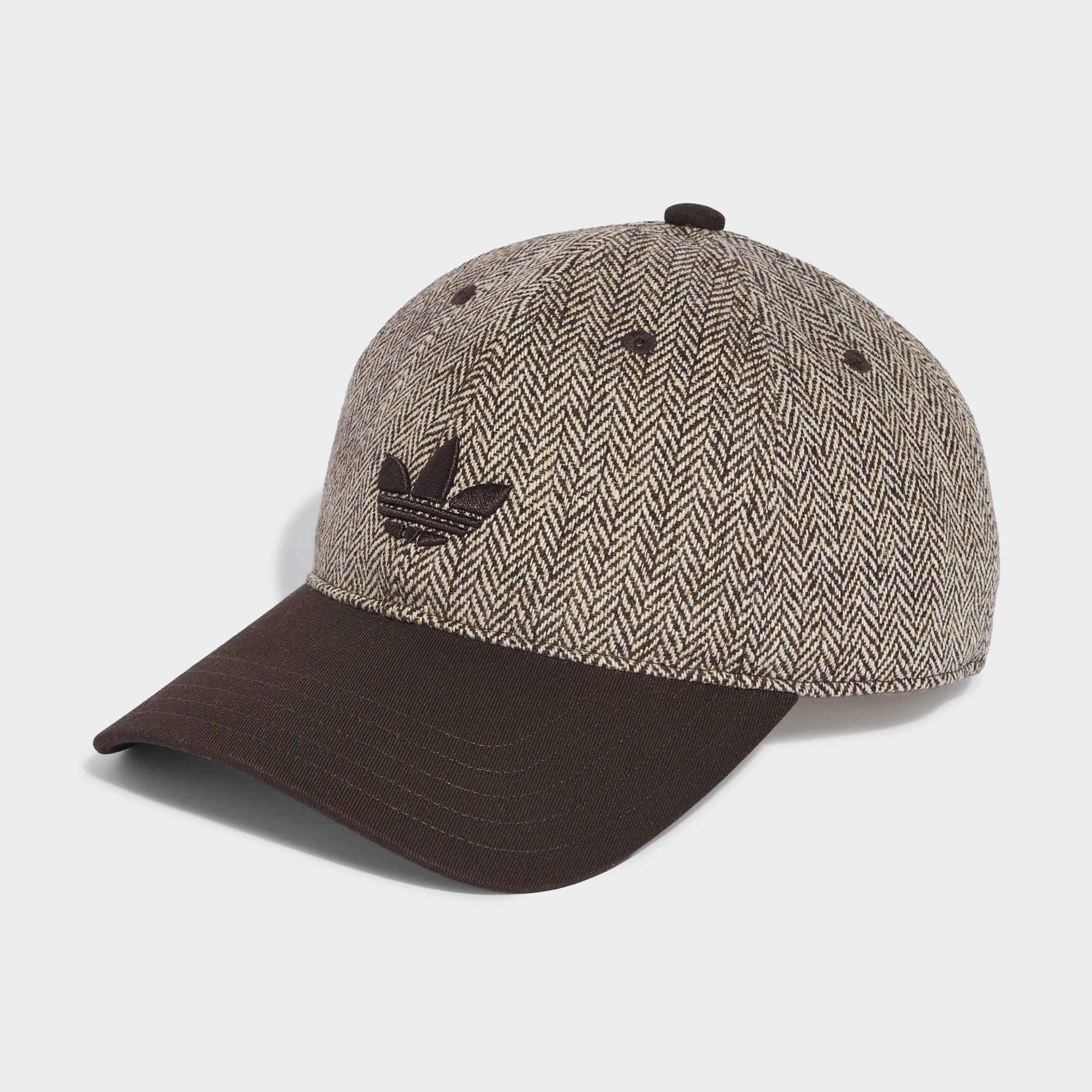 Unisex adidas Originals Tweed Baseball Cap, Brown