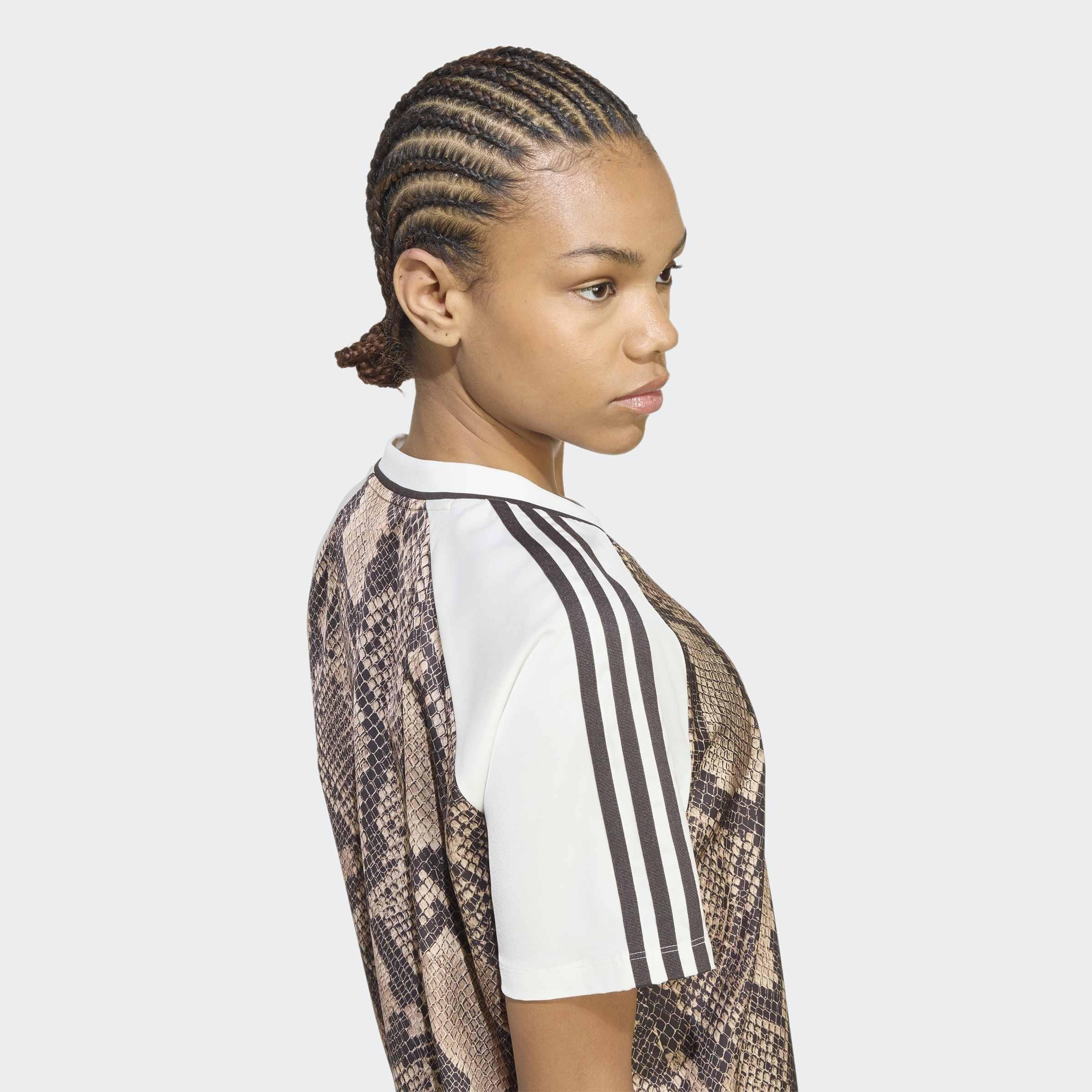 Snake Print Satin Jersey, Beige, A701_ONE, large image number 2