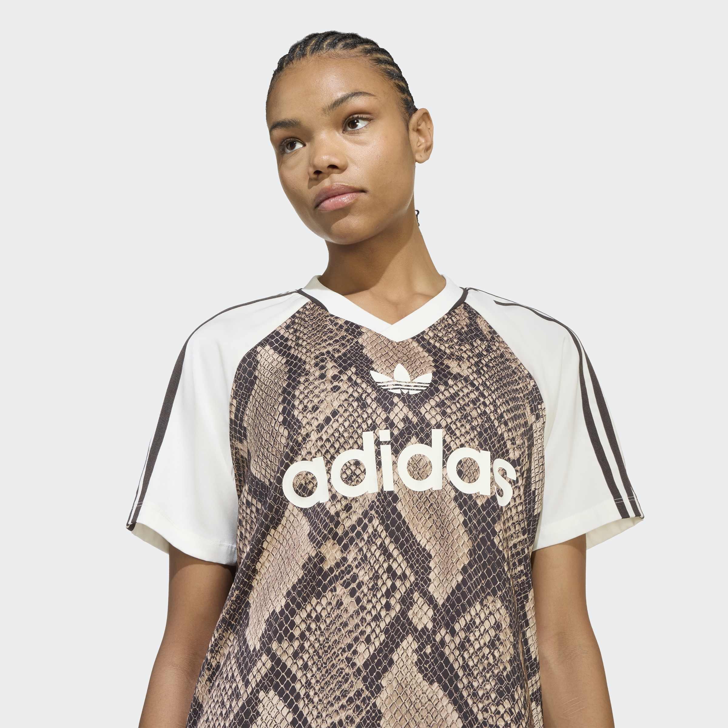 Snake Print Satin Jersey, Beige, A701_ONE, large image number 3