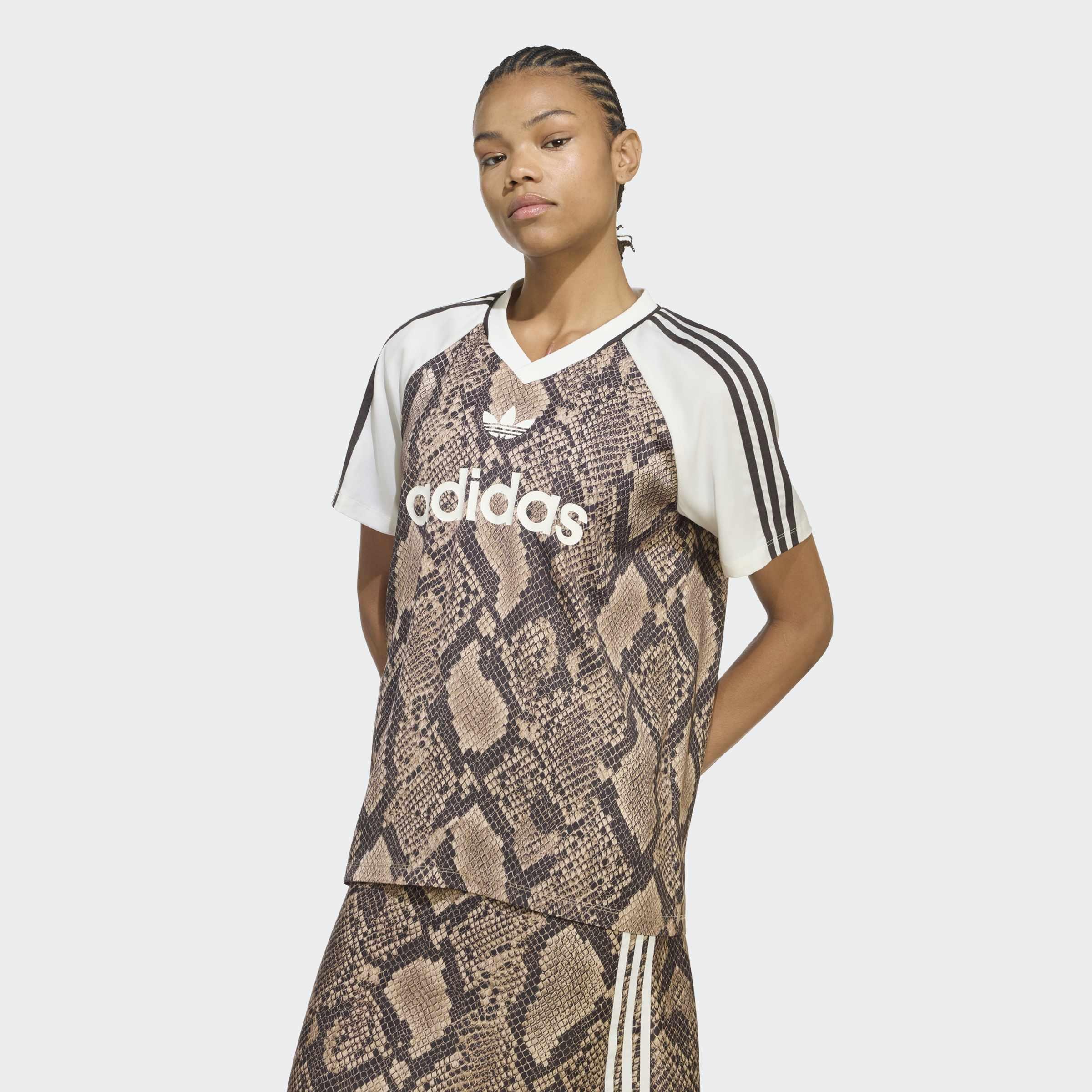 Snake Print Satin Jersey, Beige, A701_ONE, large image number 4
