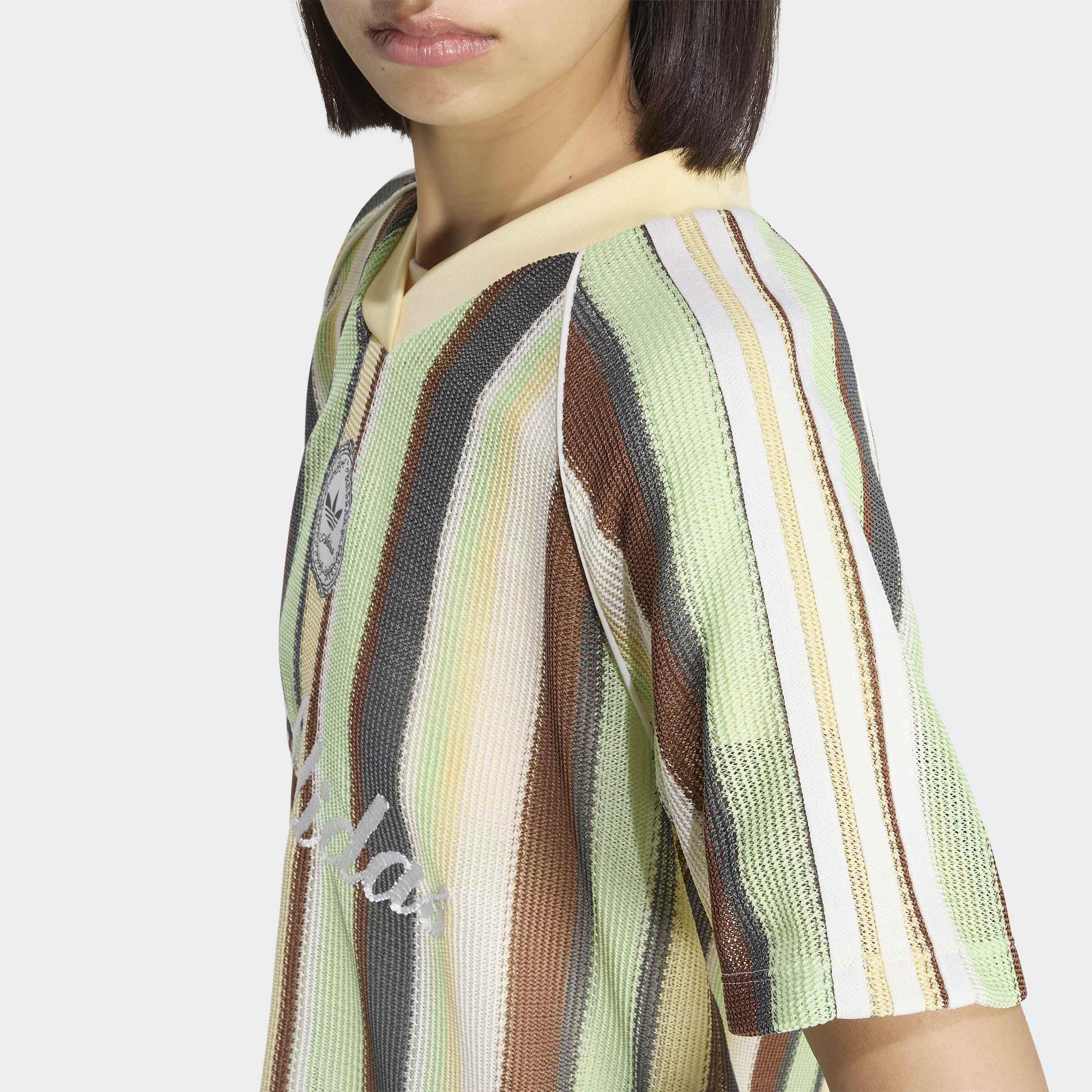 adidas Originals Summer Glow Knitted Oversized Jersey, Yellow, A701_ONE, large image number 3