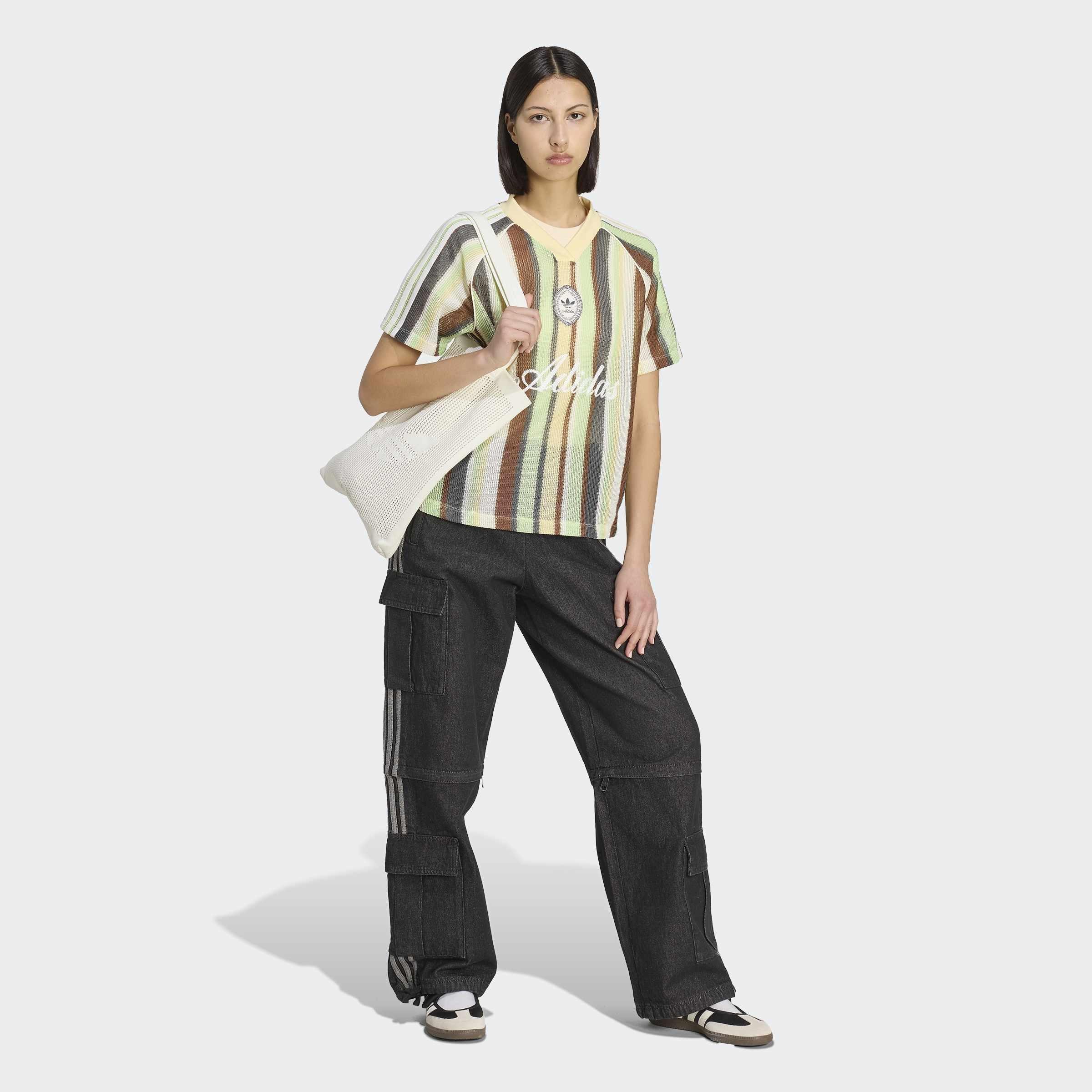 adidas Originals Summer Glow Knitted Oversized Jersey, Yellow, A701_ONE, large image number 5