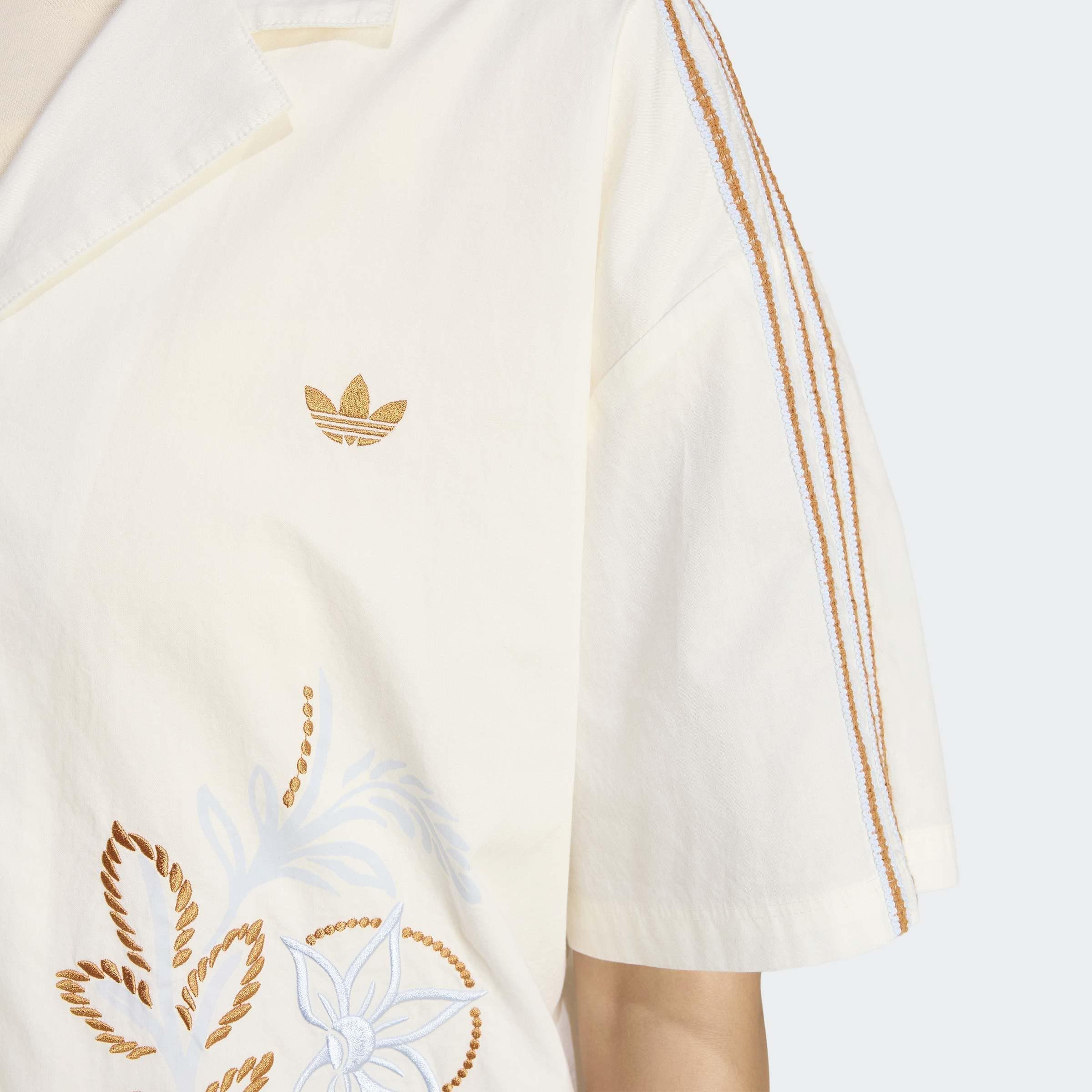 adidas Originals Summer Glow Resort Shirt, White, A701_ONE, large image number 3