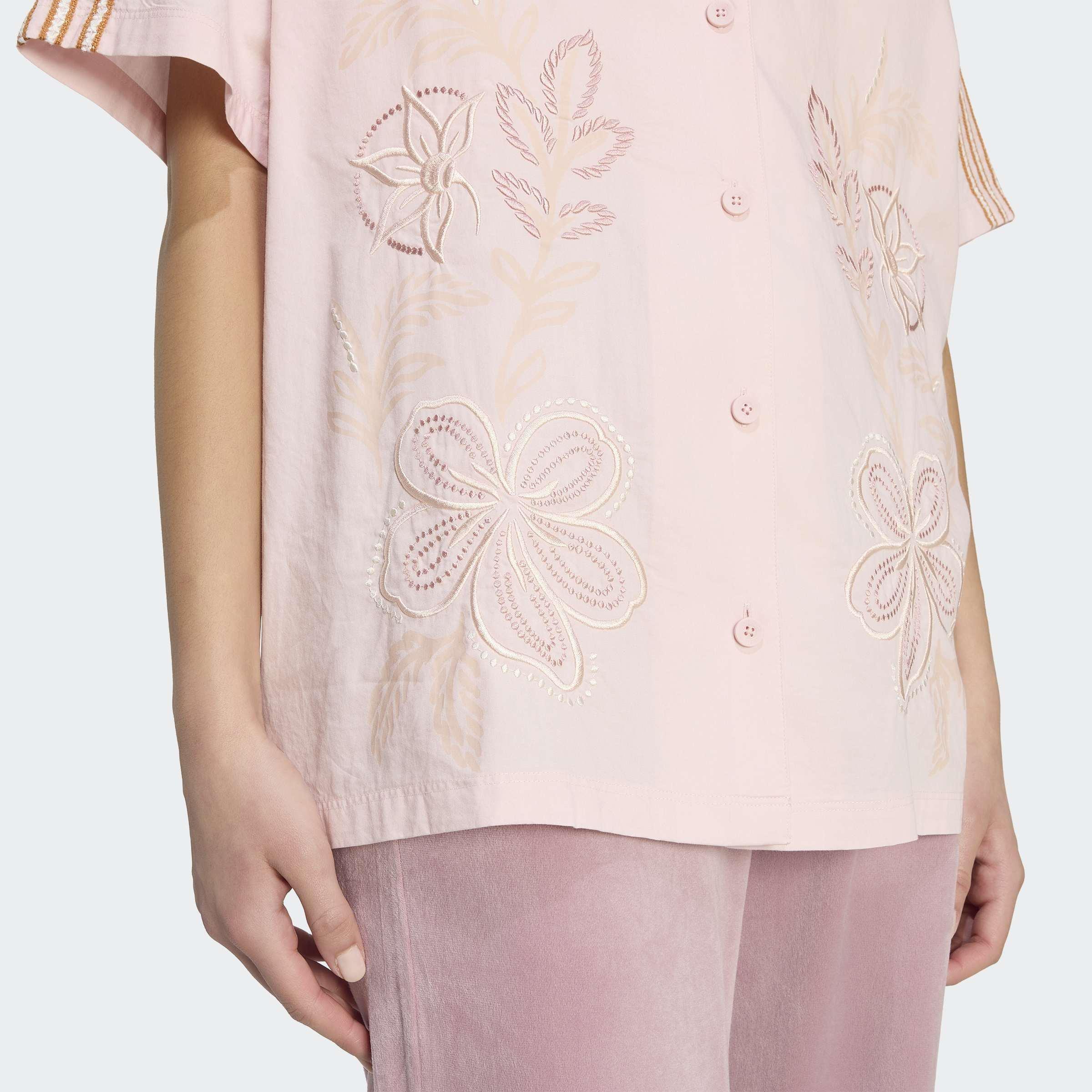 adidas Originals Summer Glow Resort Shirt, Pink, A701_ONE, large image number 3