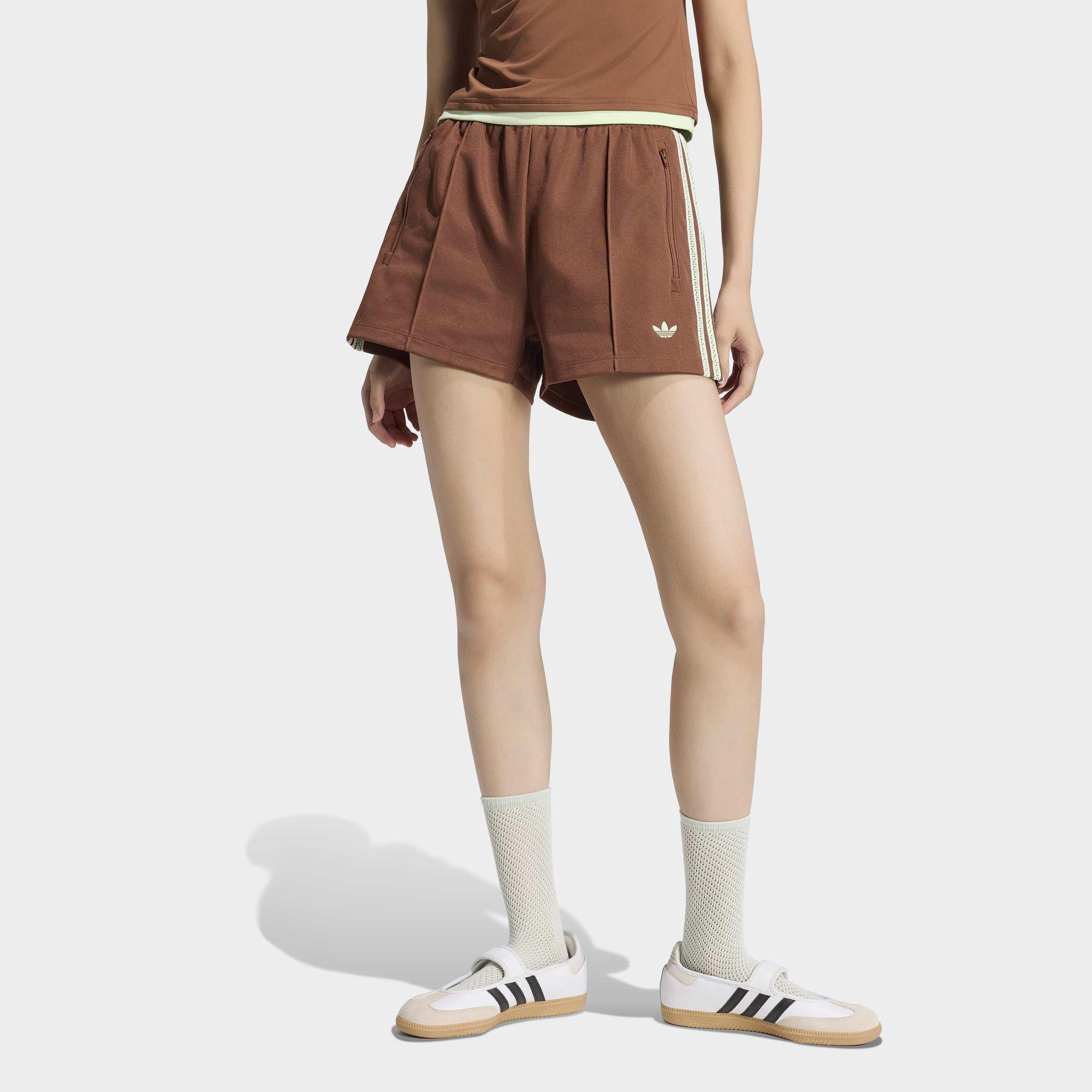 Adidas Originals Summer Glow Shorts, Brown, A701_ONE, large image number 4