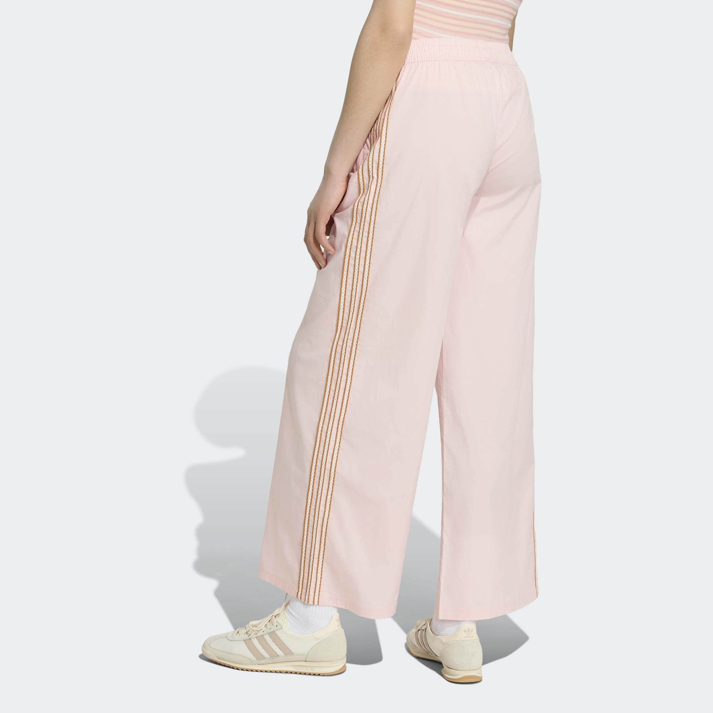 Adidas Originals Summer Glow Wide Leg Tracksuit Bottoms, Pink, A701_ONE, large image number 0