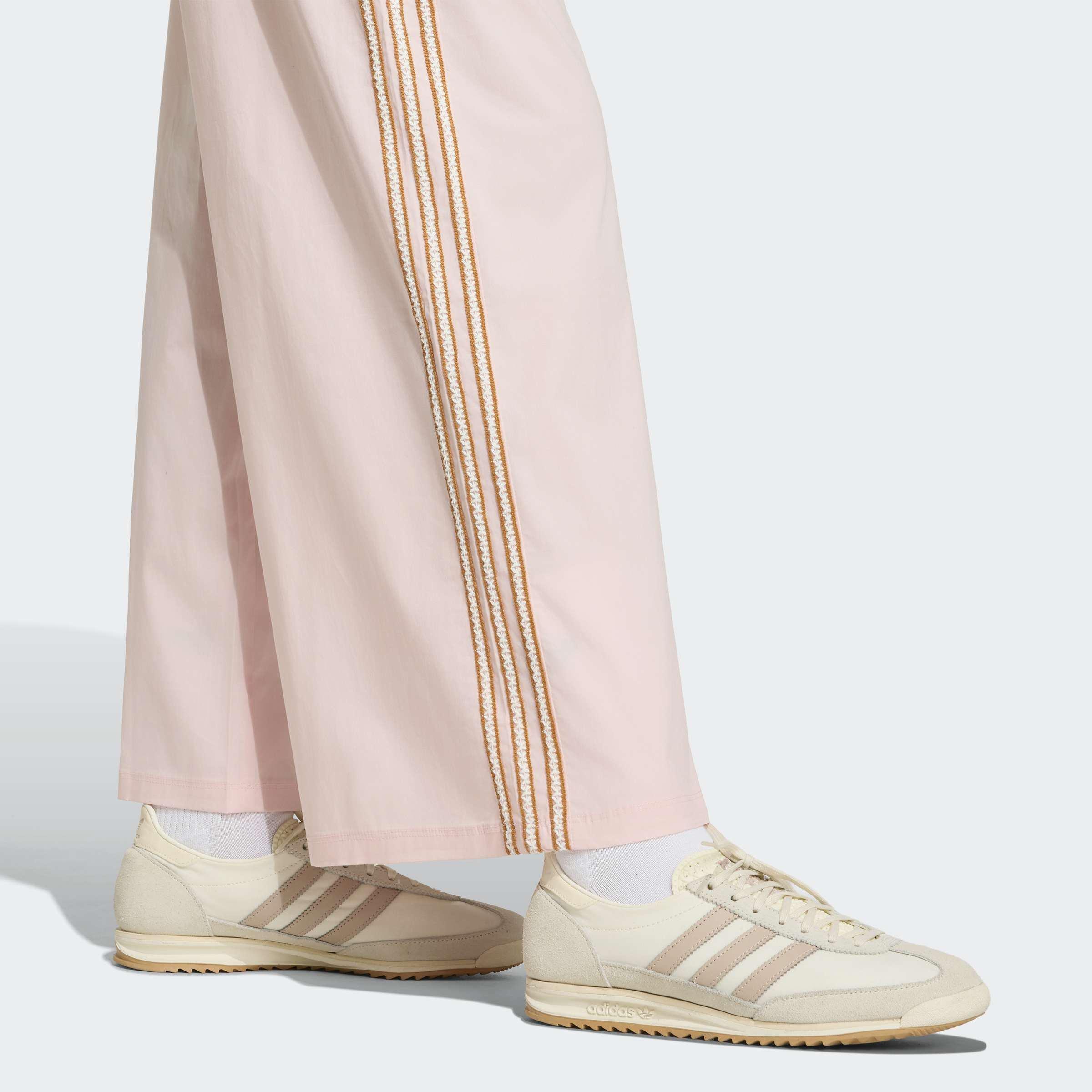Adidas Originals Summer Glow Wide Leg Tracksuit Bottoms, Pink, A701_ONE, large image number 1