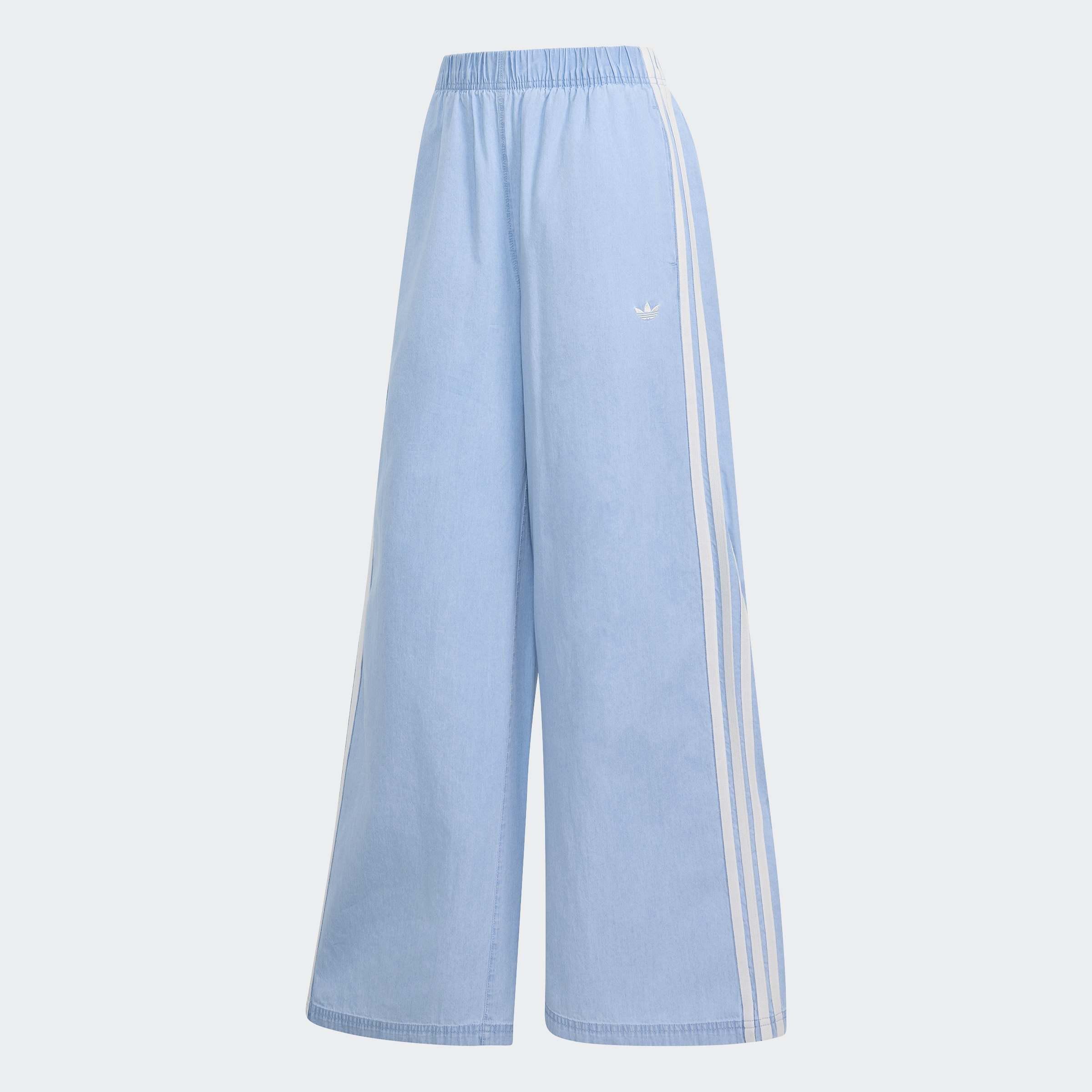 adidas Originals Summer Glow Denim Wide Leg Joggers, Blue