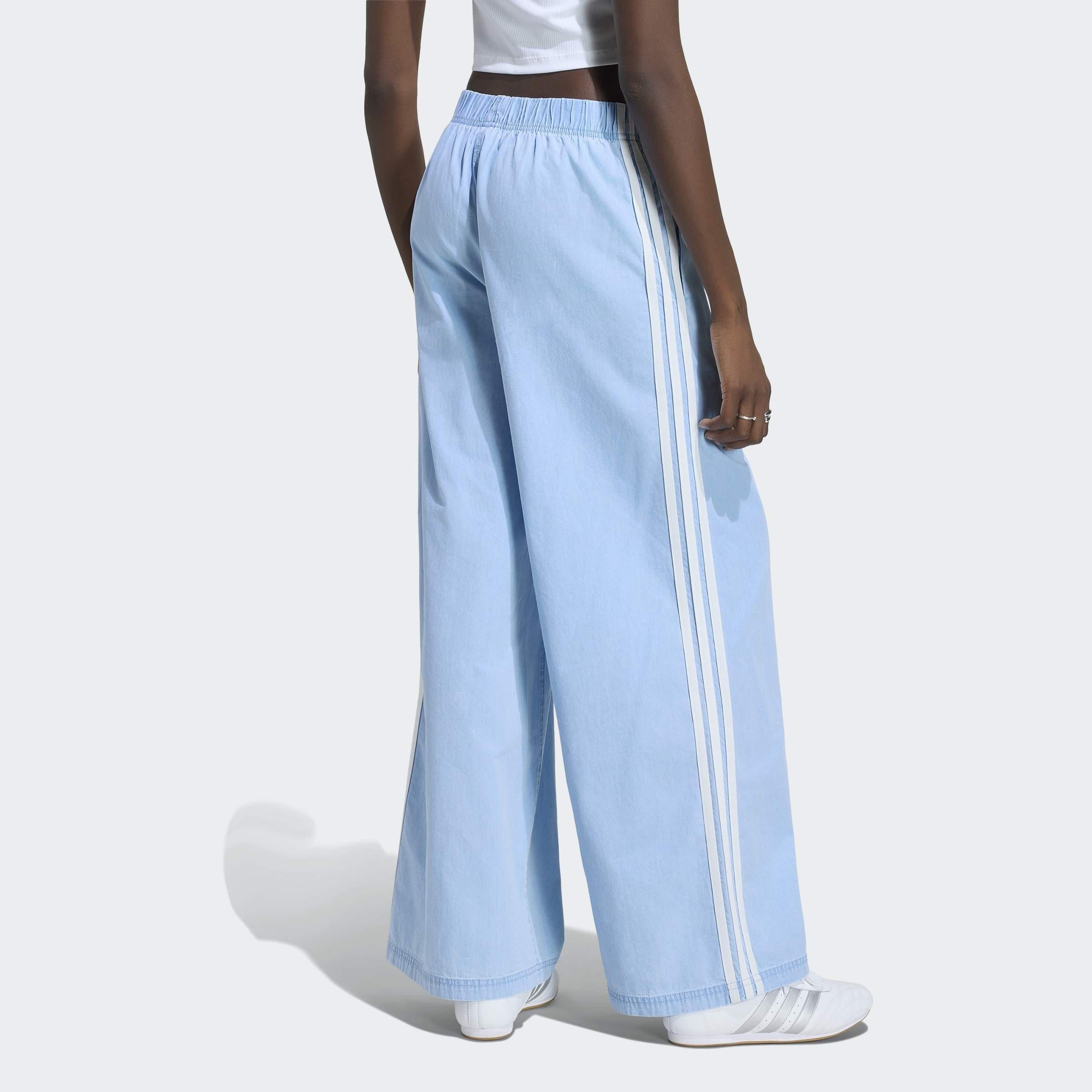adidas Originals Summer Glow Denim Wide Leg Joggers, Blue