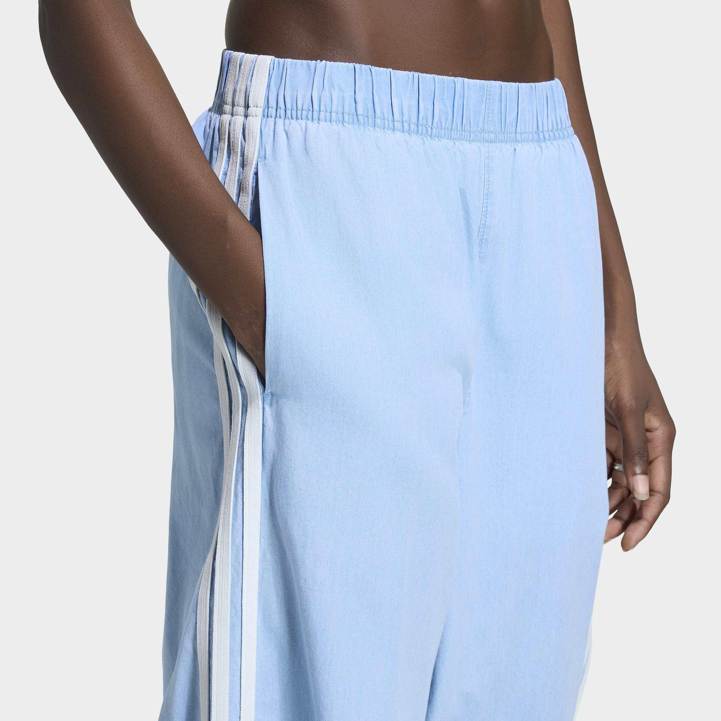 adidas Originals Summer Glow Denim Wide Leg Joggers, Blue, A701_ONE, large image number 2