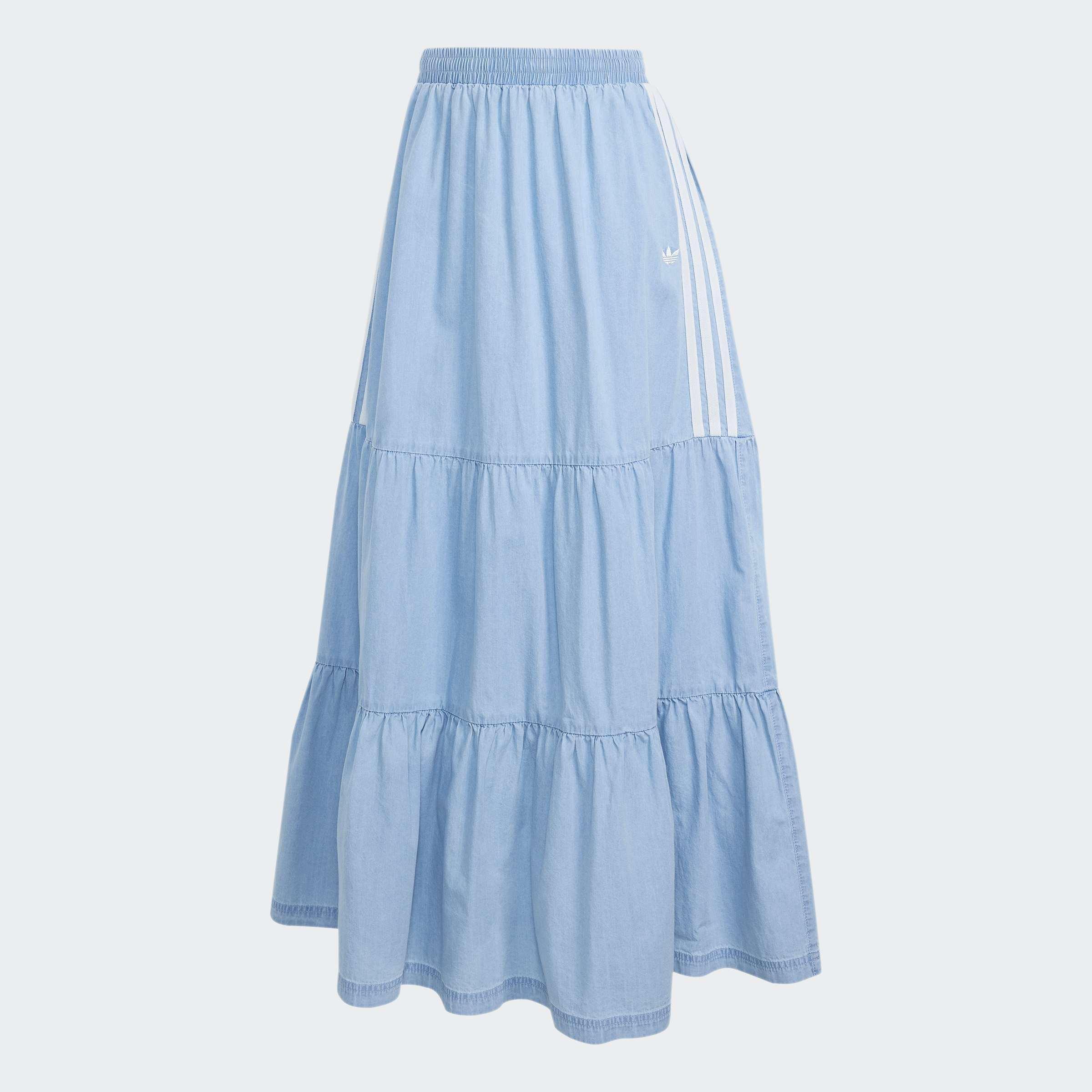 adidas Originals Summer Glow Denim Skirt, Blue