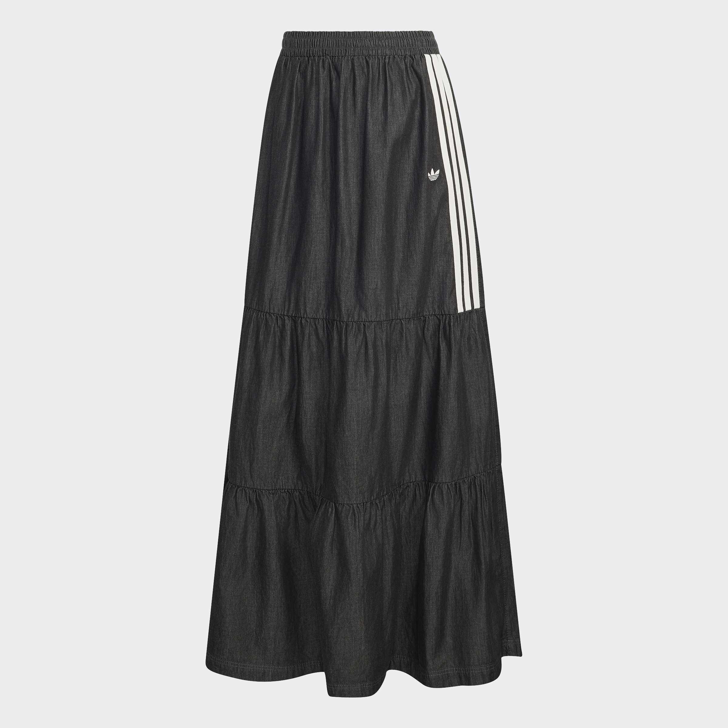 adidas Originals Summer Glow Denim Skirt, Black