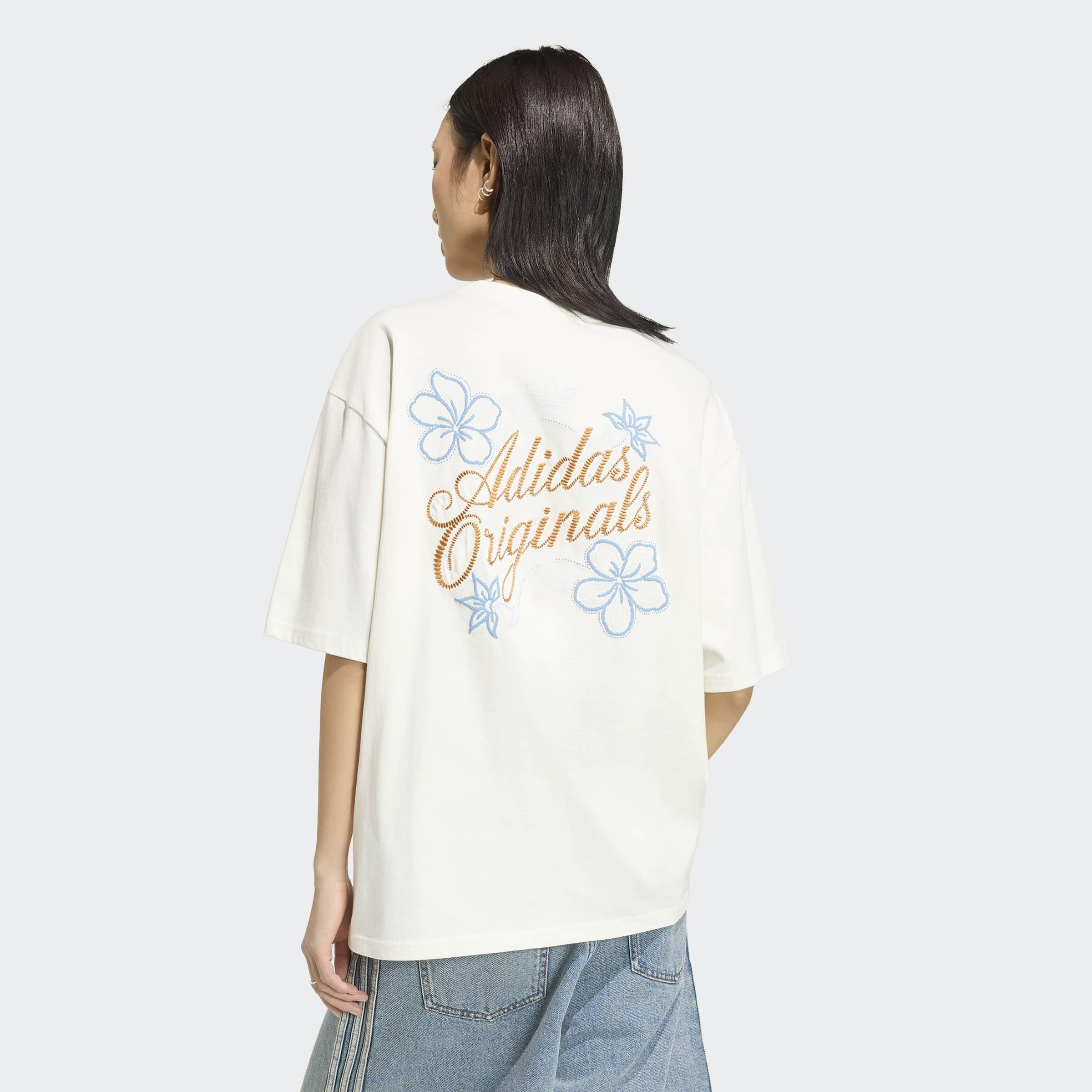Adidas Originals Summer Glow Graphics T-Shirt, White, A701_ONE, large image number 0
