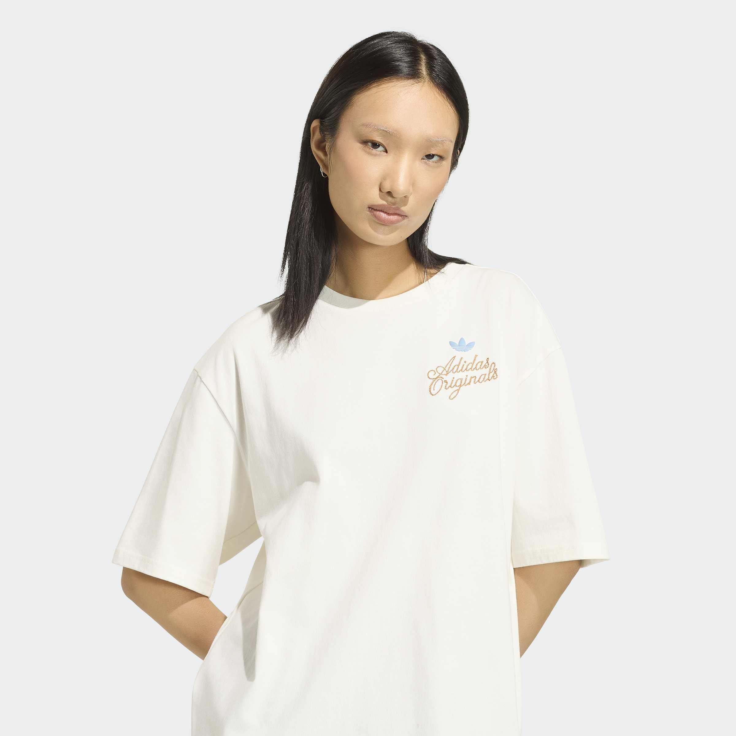 Adidas Originals Summer Glow Graphics T-Shirt, White, A701_ONE, medium