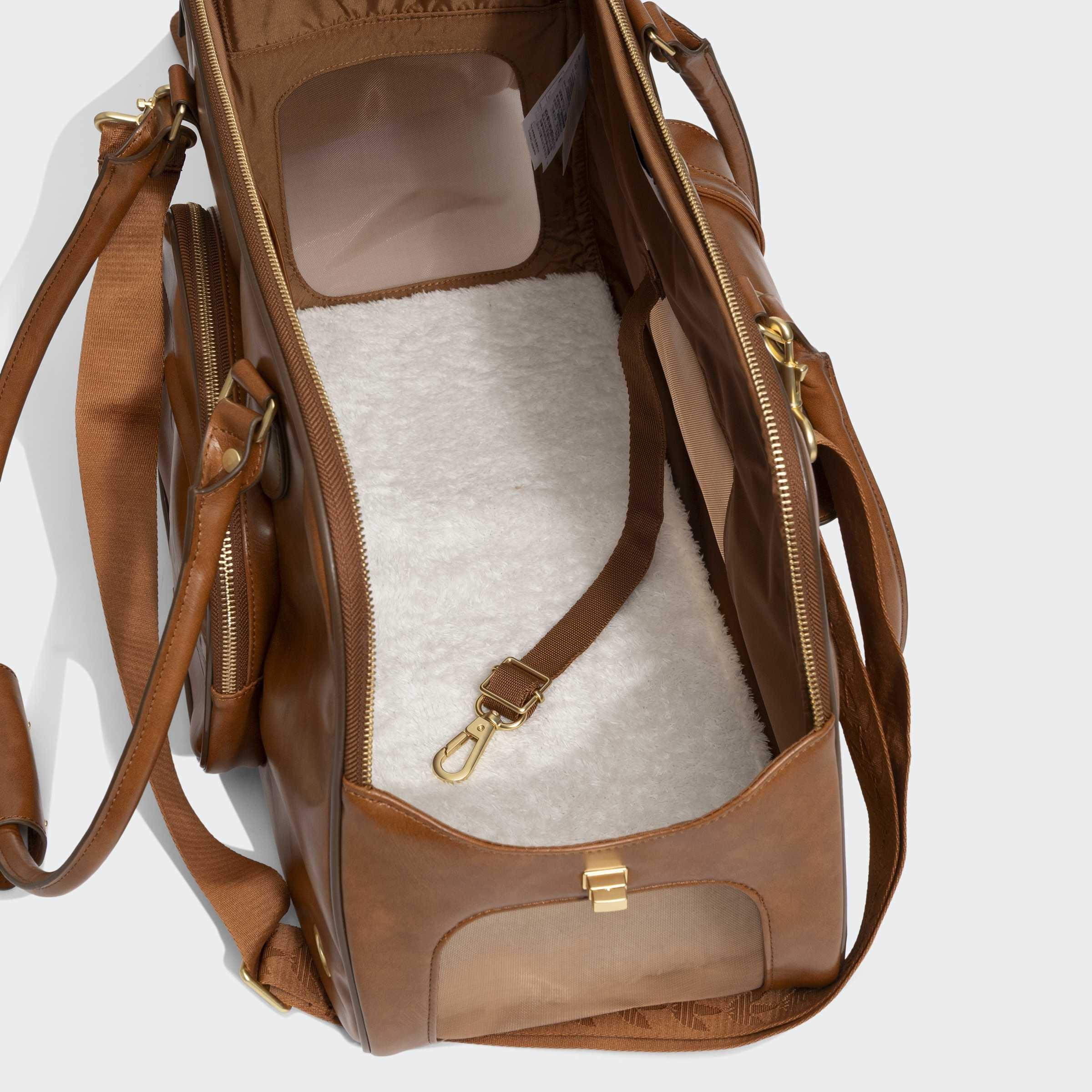 Unisex Pet Shoulder Bag Carrier, Brown, A701_ONE, large image number 11