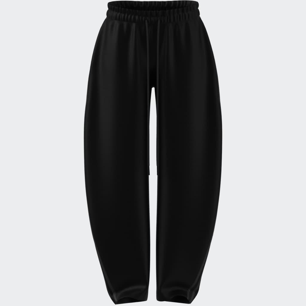 Barrel Leg Tracksuit Bottoms, Black