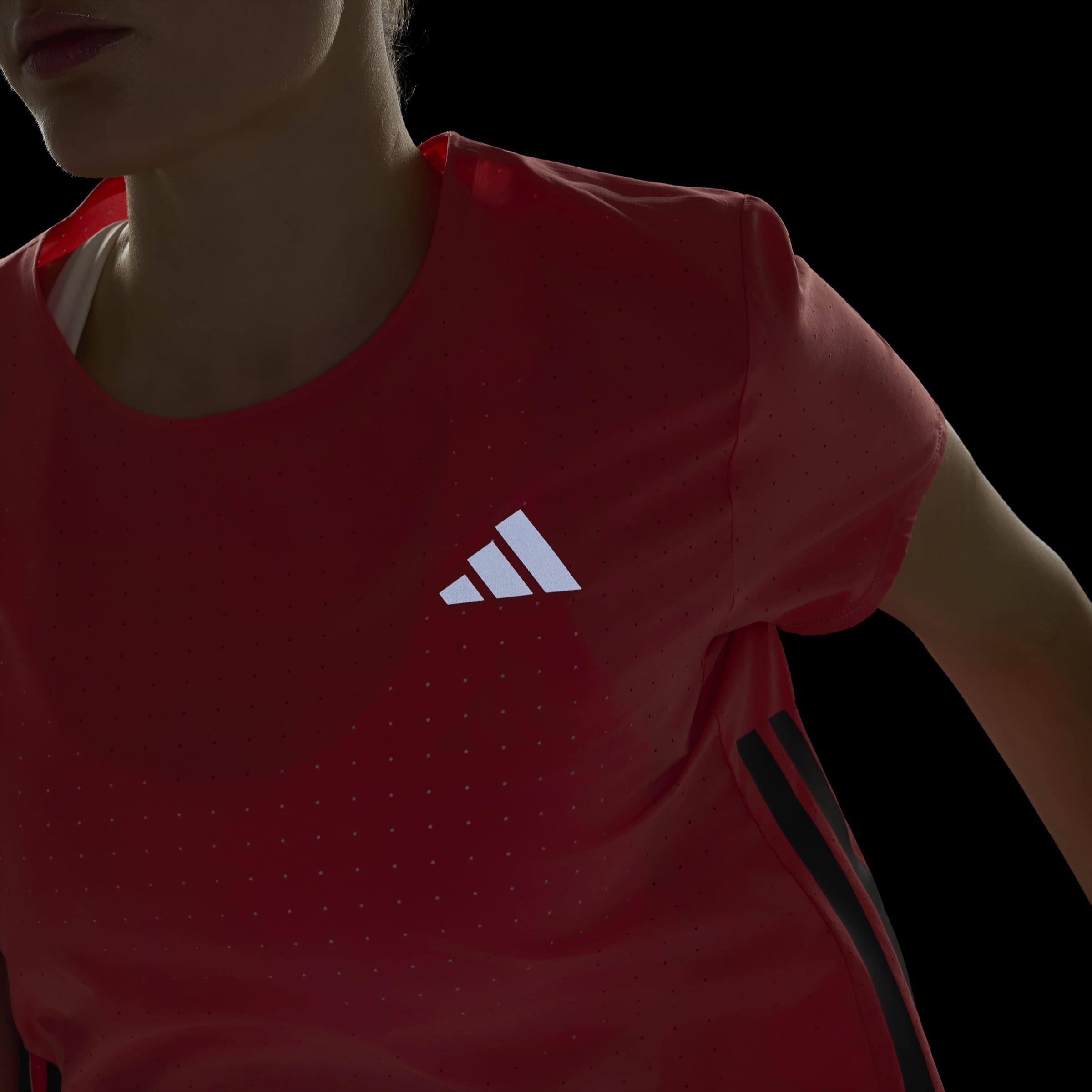 Adizero Essentials Running T-Shirt, Pink, A701_ONE, large image number 3