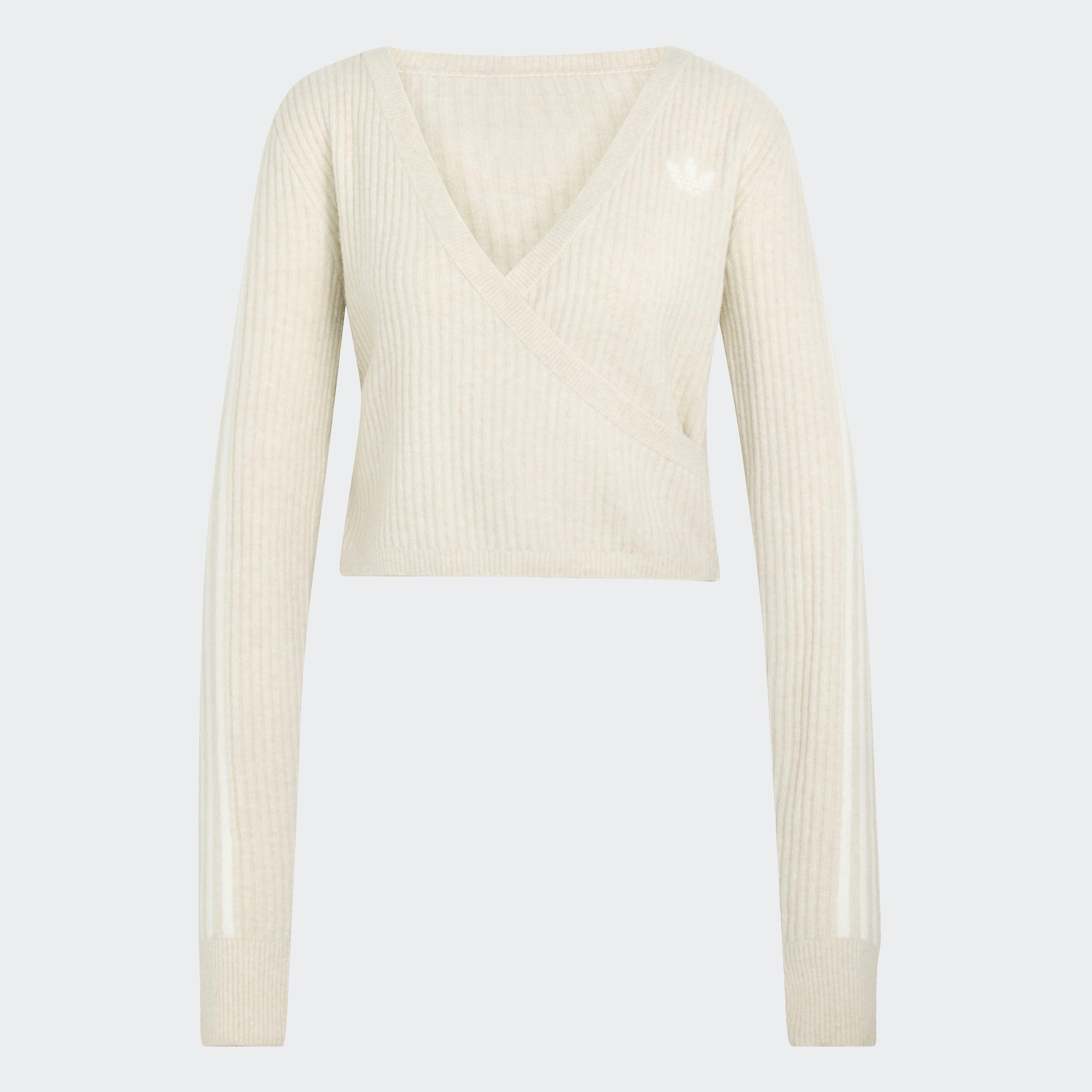 adidas Originals By Jennie Knitted Wrap Around Cardigan, Beige