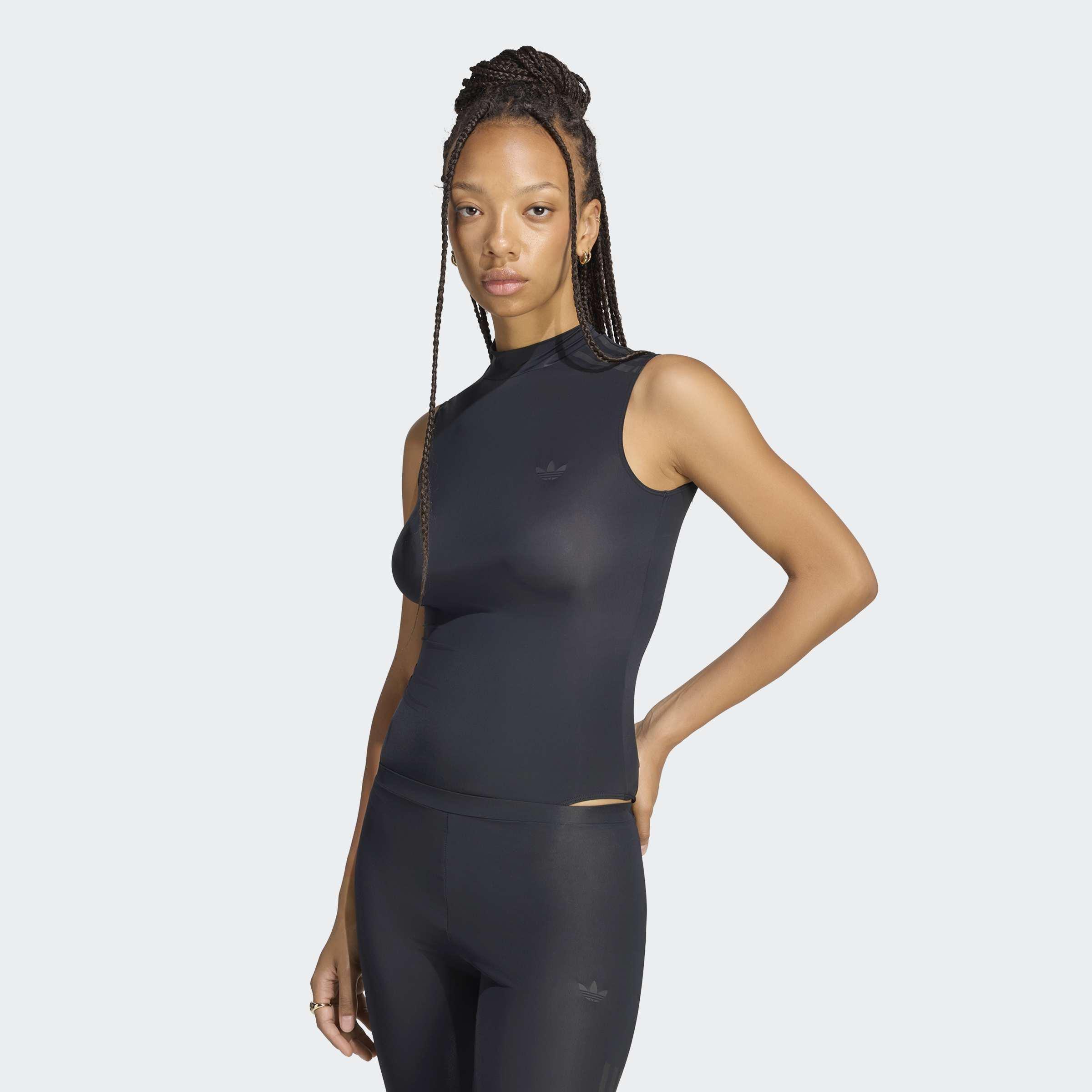 adidas Originals By Jennie Sheer Sleeveless Bodysuit, Black, A701_ONE, large image number 4