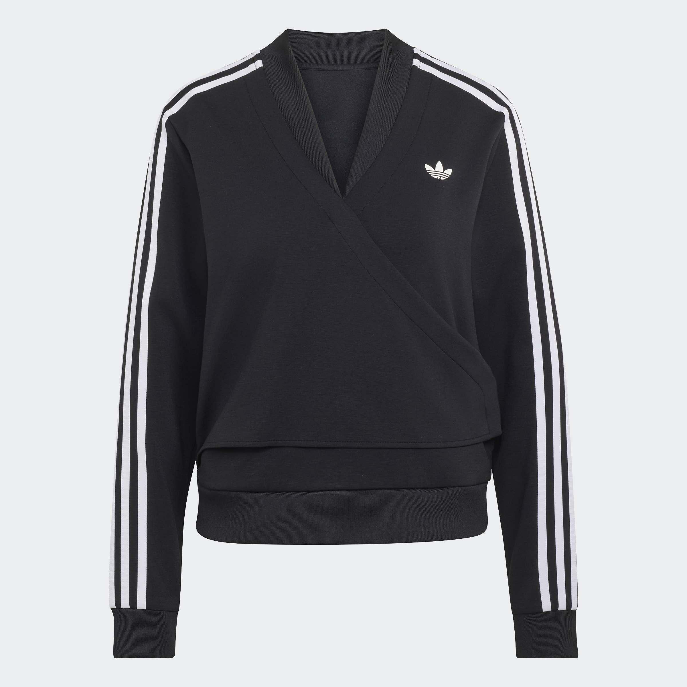 Adiluna Season 2 Wrap Around Sstr Track Top, Black