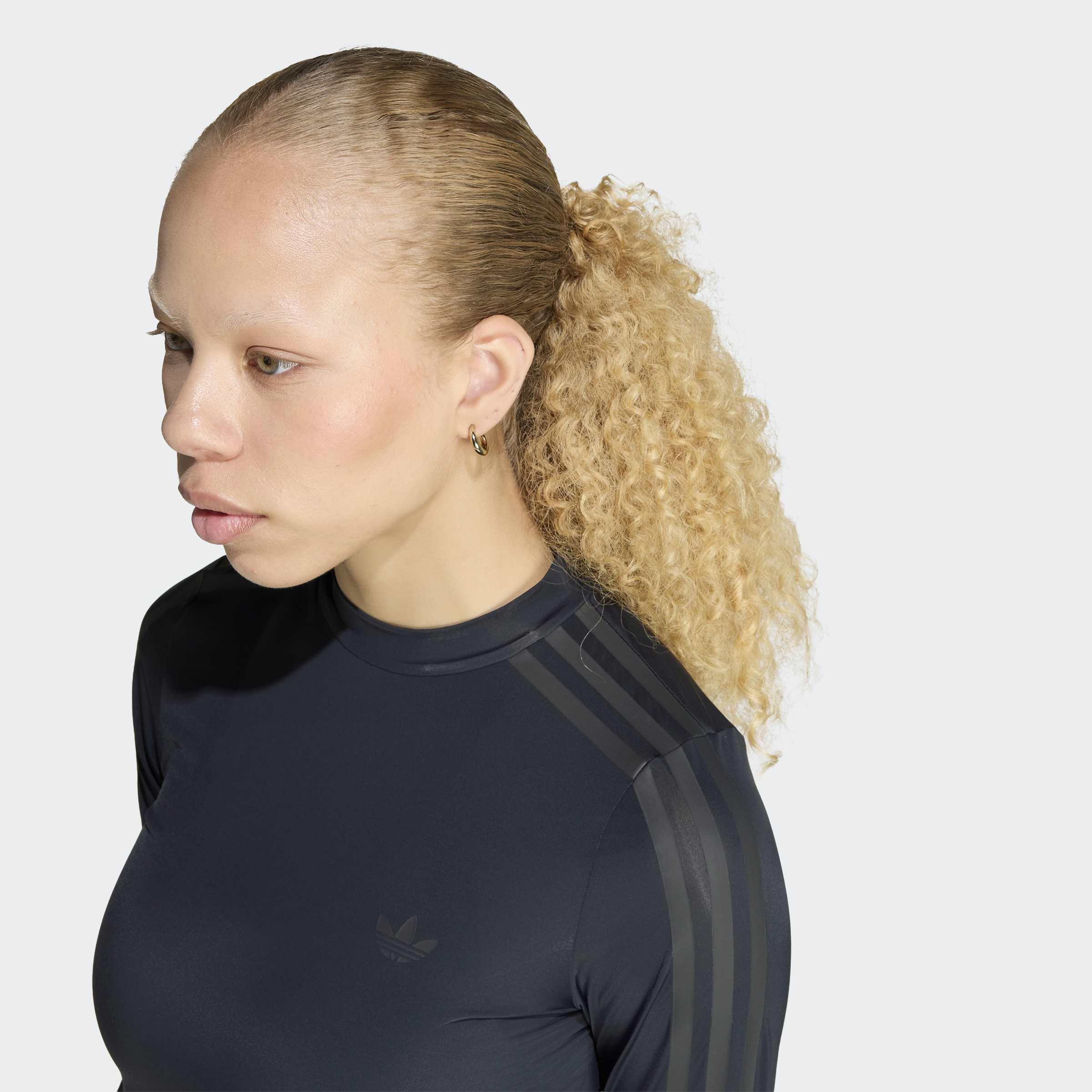 adidas Originals By Jennie Sheer Long Sleeve Long-Sleeve Top, Black, A701_ONE, large image number 2