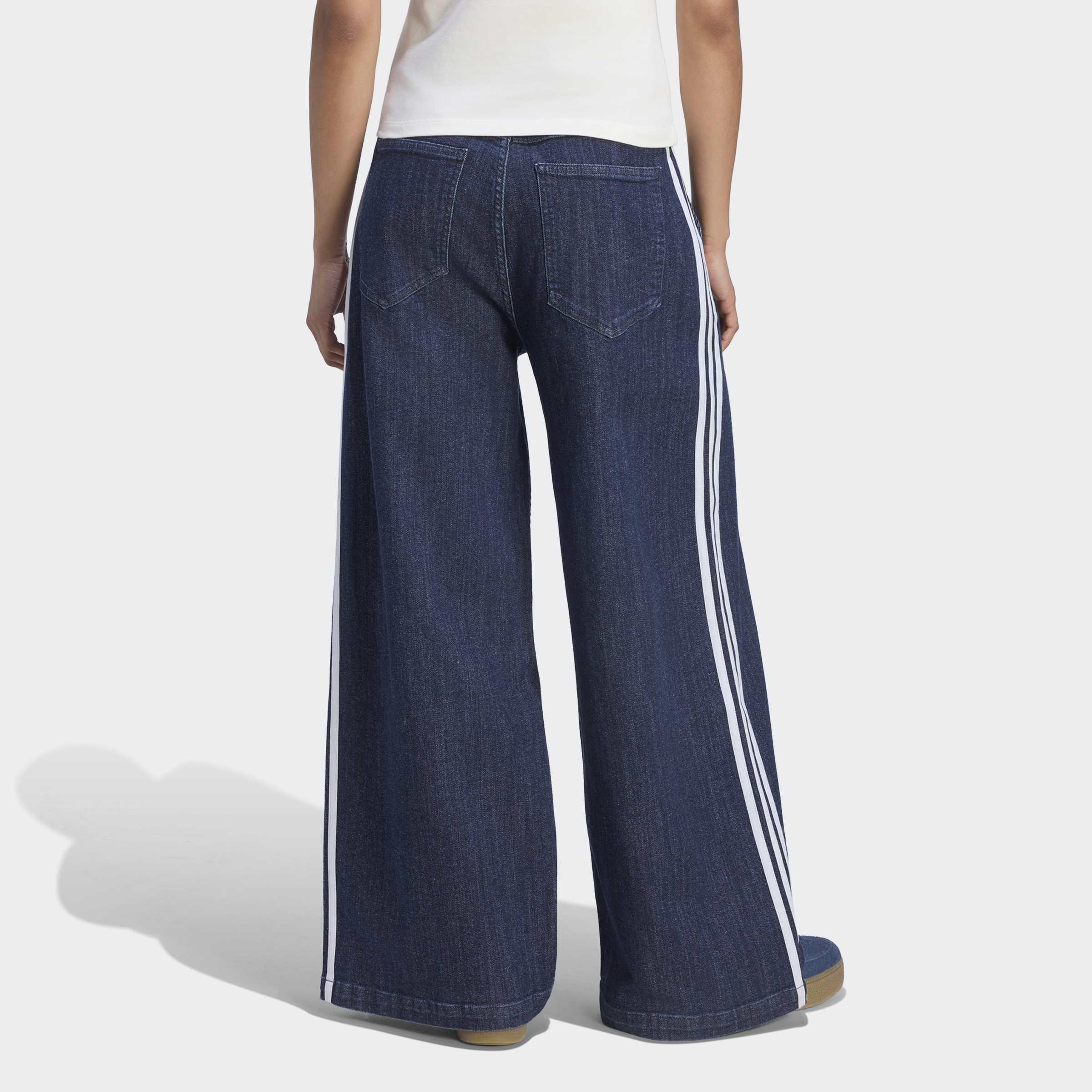 Denim Pleats Wide Leg Joggers, Blue, A701_ONE, large image number 1