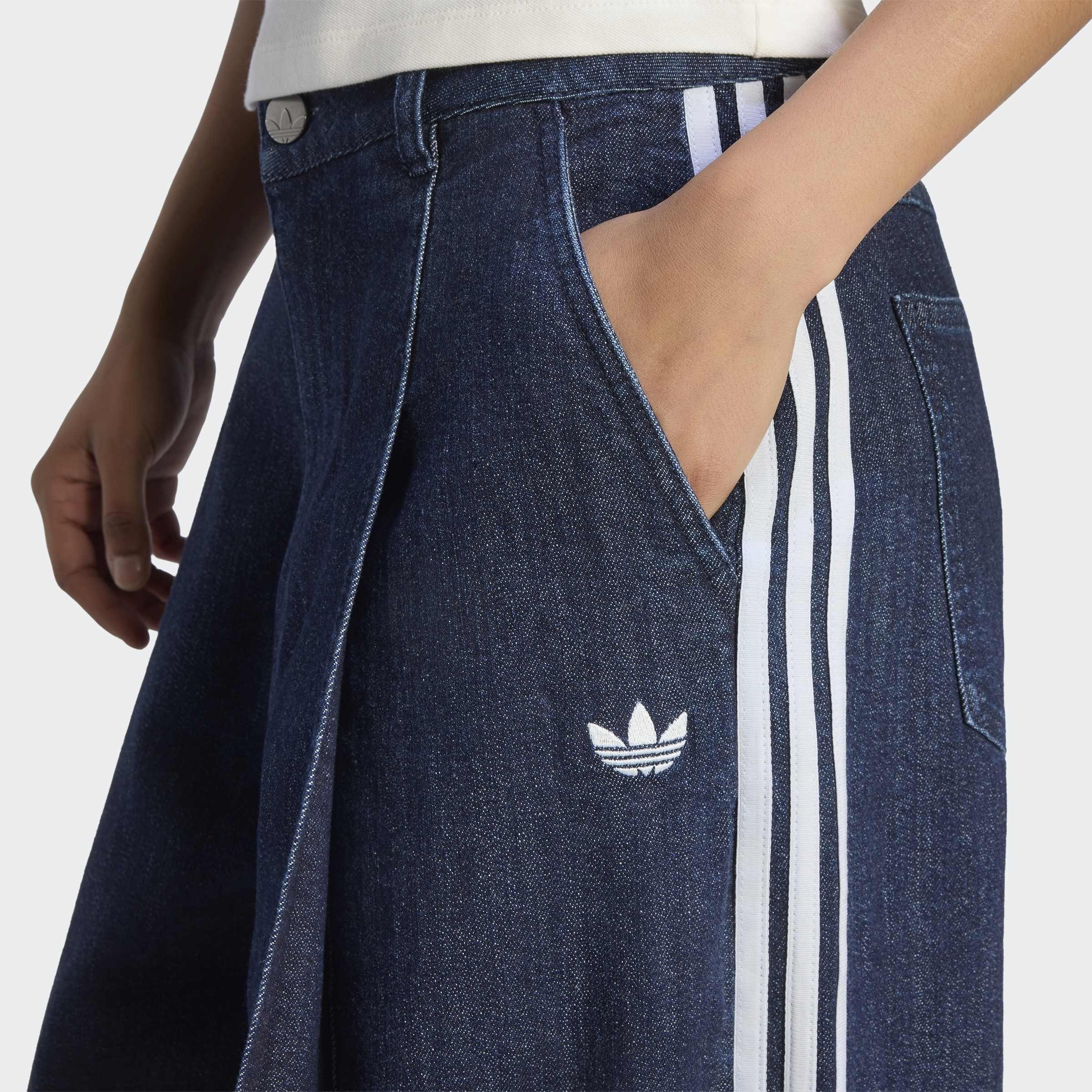 Denim Pleats Wide Leg Joggers, Blue, A701_ONE, large image number 3
