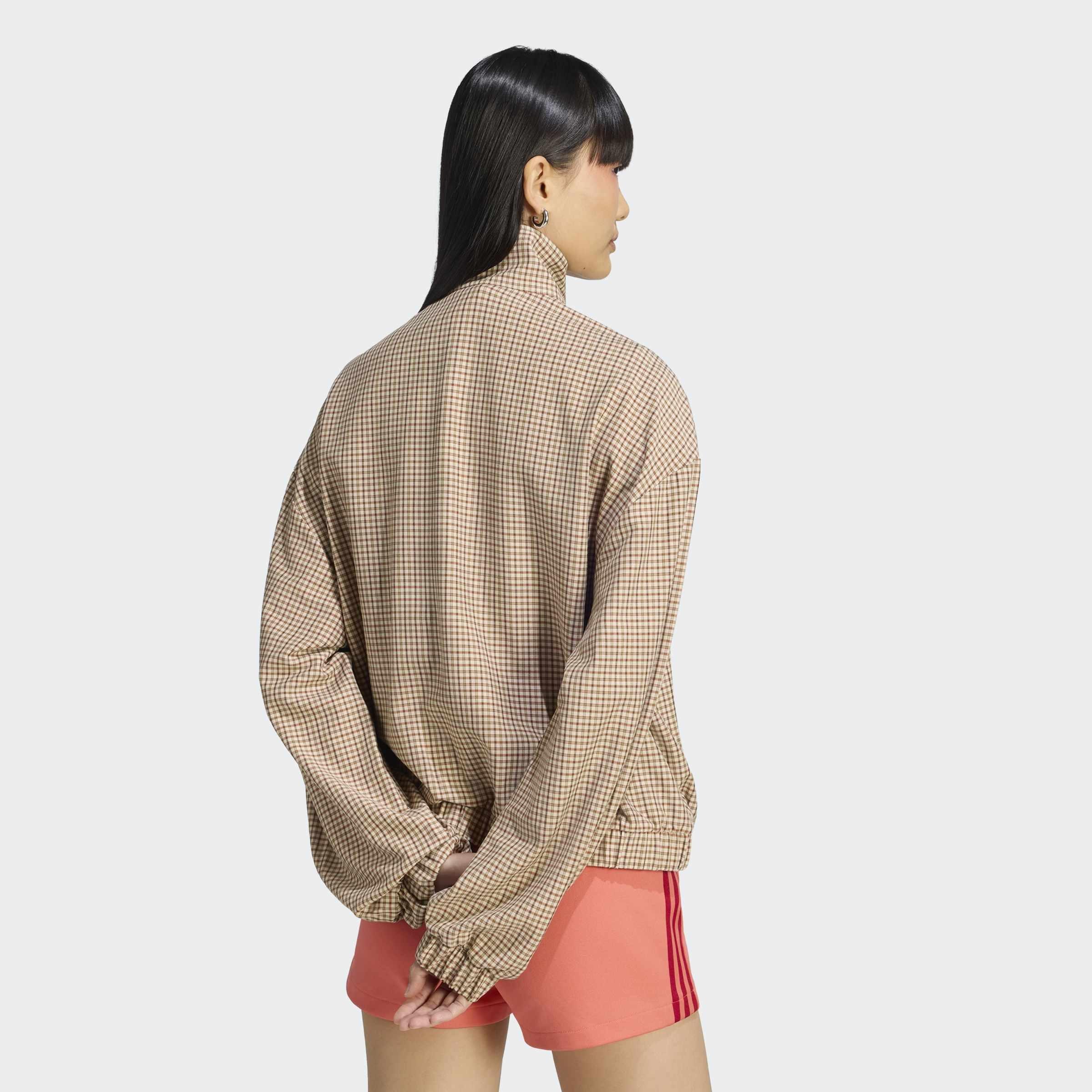 Checks Track Top, Beige, A701_ONE, large image number 1