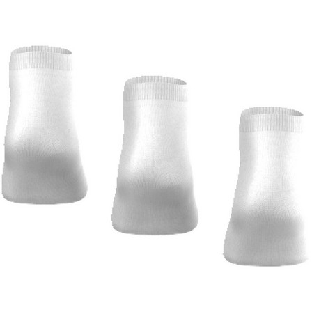 Unisex Trefoil Liner Socks 3 Pairs, White, A701_ONE, large image number 3
