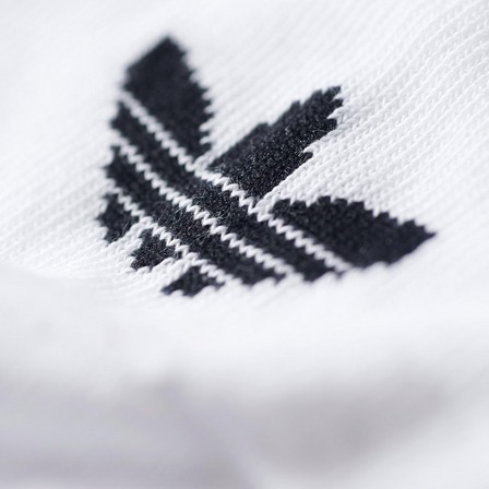 Unisex Trefoil Liner Socks 3 Pairs, White, A701_ONE, large image number 5
