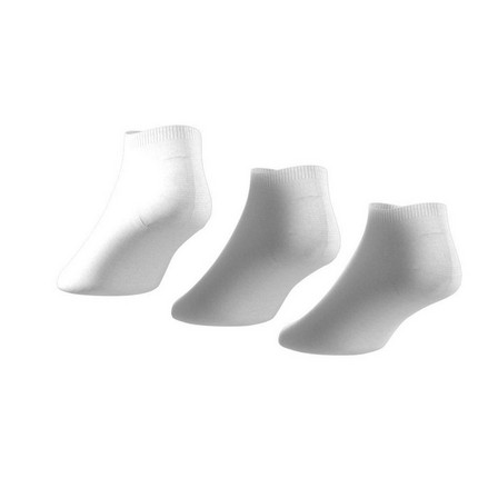 Unisex Trefoil Liner Socks 3 Pairs, White, A701_ONE, large image number 14