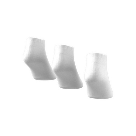 Unisex Trefoil Liner Socks 3 Pairs, White, A701_ONE, large image number 16
