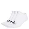 Trefoil Liner Socks 3 Pairs White Unisex, A701_ONE, thumbnail image number 20
