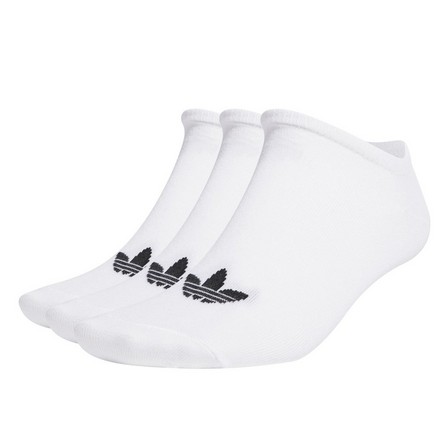 Unisex Trefoil Liner Socks 3 Pairs, White, A701_ONE, large image number 21