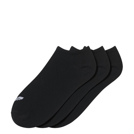 Trefoil Liner Socks 3 Pairs Black Unisex, A701_ONE, large image number 1