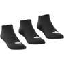 Trefoil Liner Socks 3 Pairs Black Unisex, A701_ONE, thumbnail image number 2